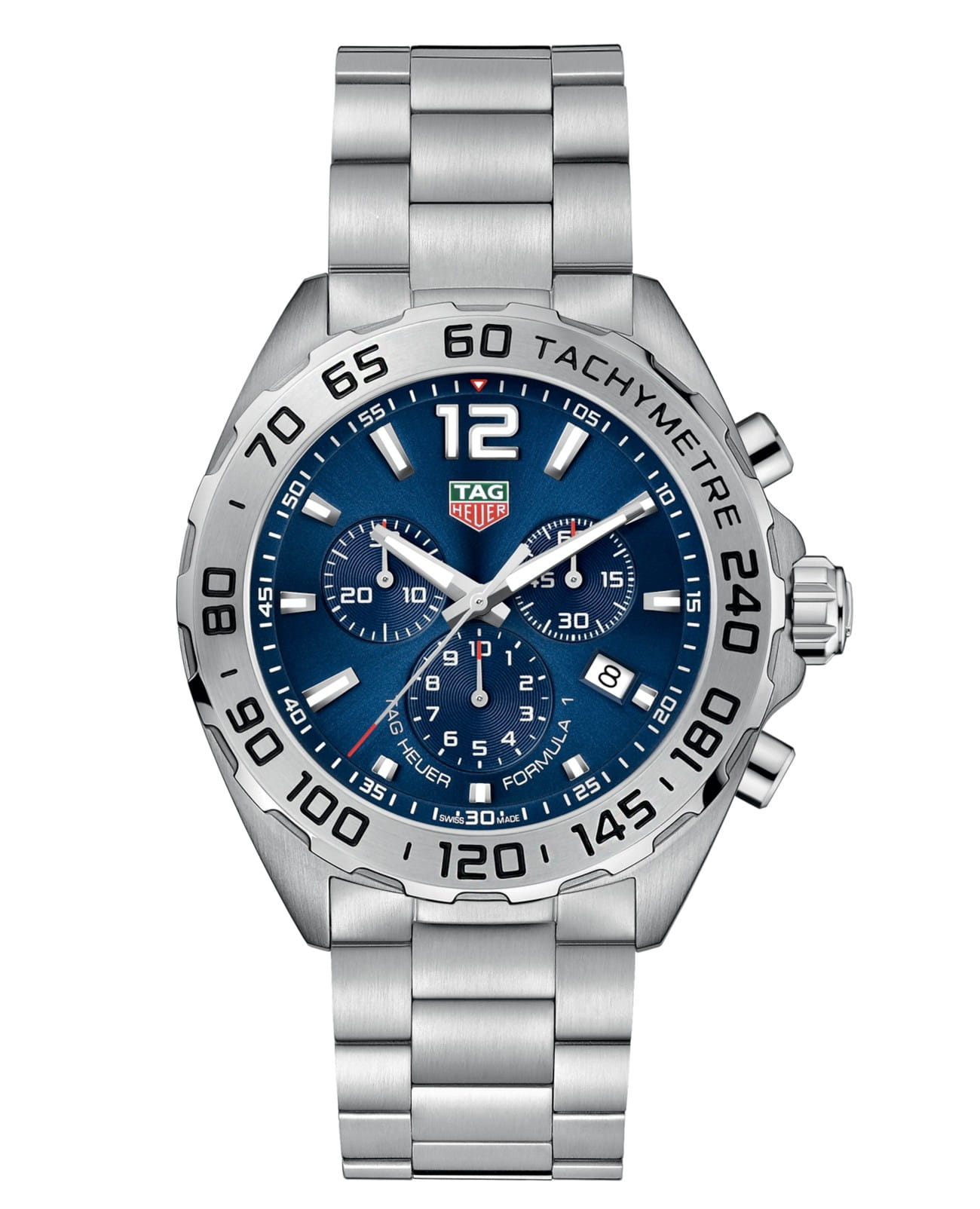 TAG Heuer TAG Heuer Formula 1 CAZ101K.BA0842  CAZ101K.BA0842 кварцевые мужские часы синий циферблат, браслет нержавеющая сталь — вид спереди