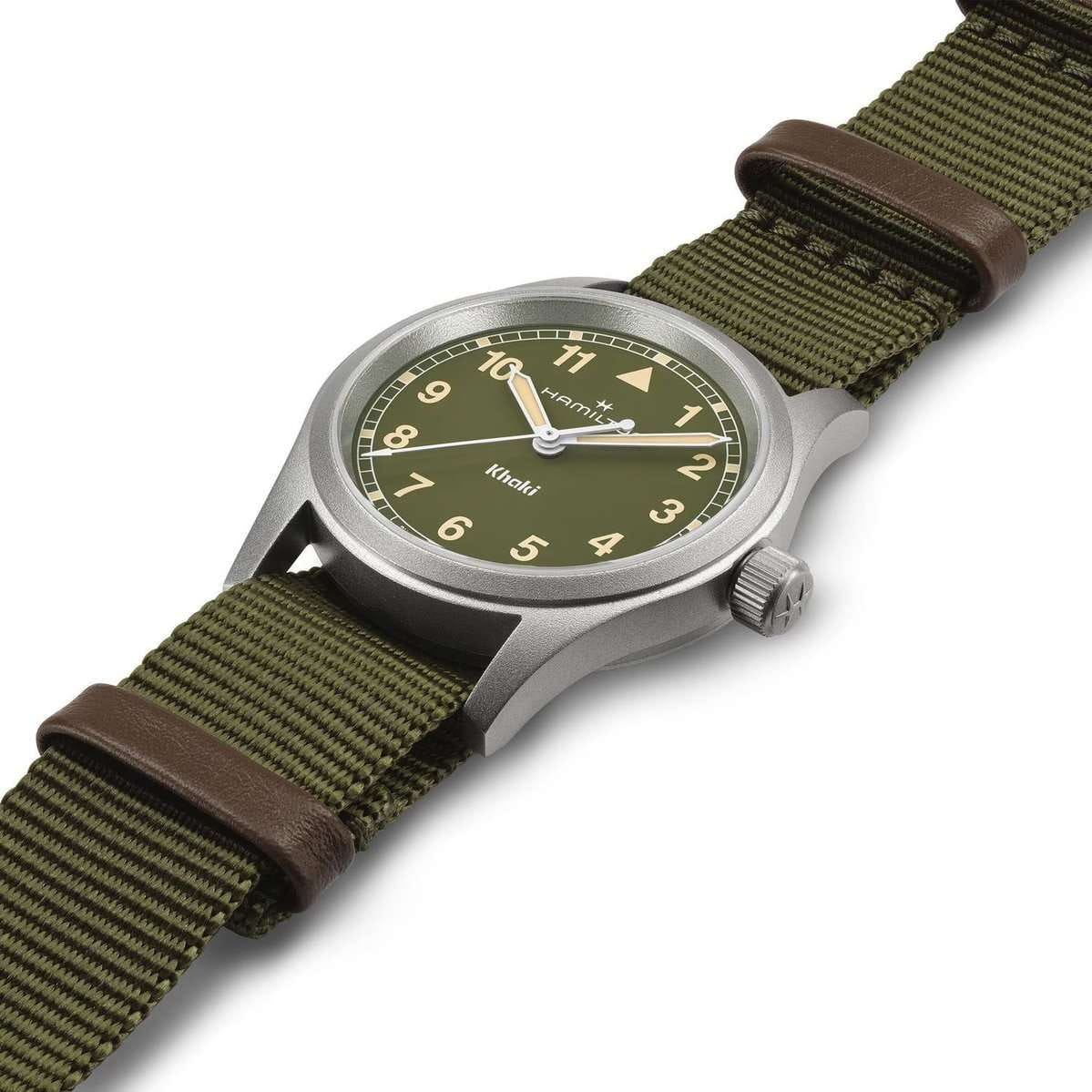 Hamilton Hamilton Khaki Field Quartz 33mm H69301960 , наручные мужские часы фото под углом