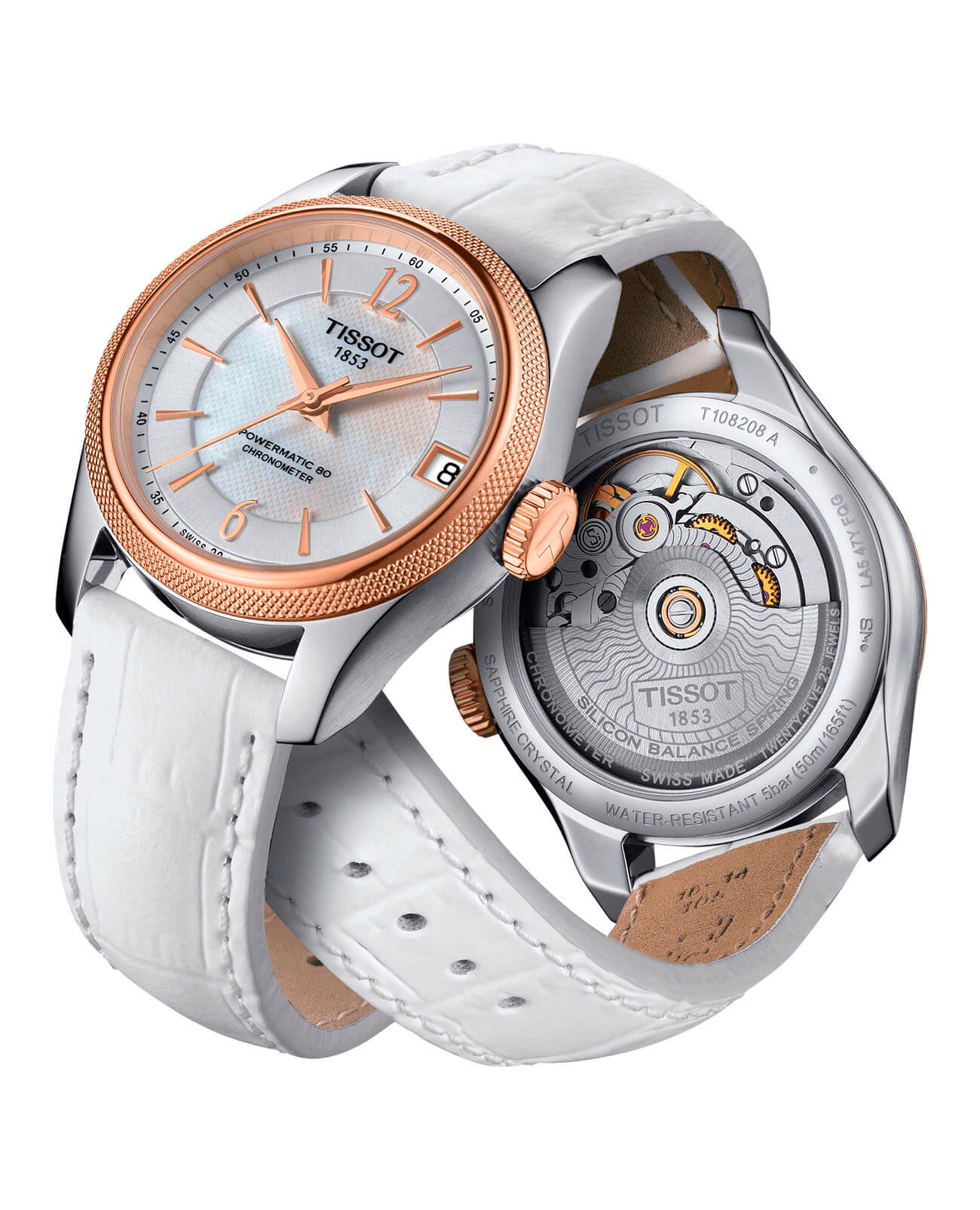 Оригинальные часы Tissot Tissot Ballade Powermatic 80 COSC Lady T108.208.26.117.00 механические калибр механизма powermatic 80.811 общий вид