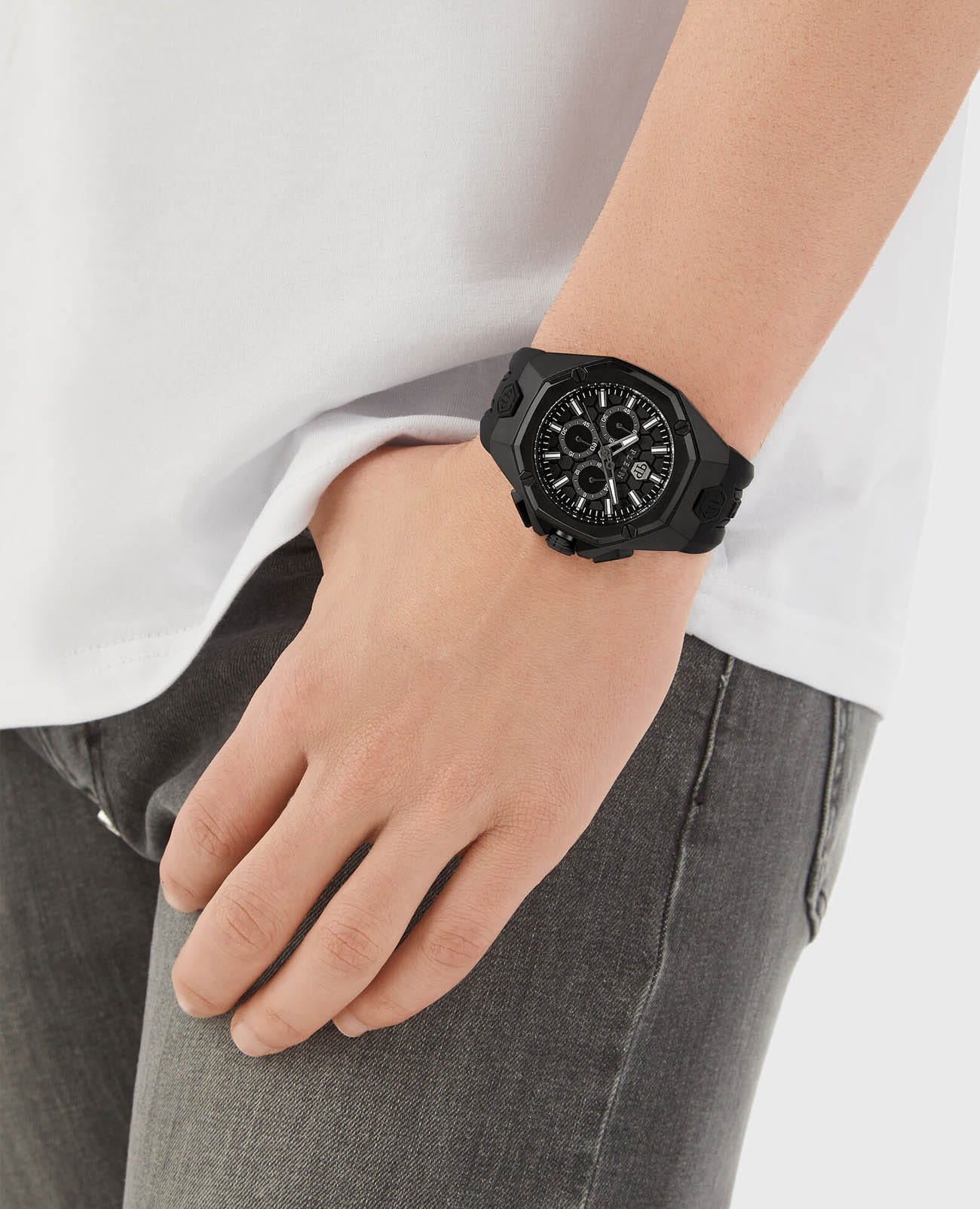 Philipp Plein Philipp Plein Octagon PWTBA0623 , наручные мужские часы фото под углом