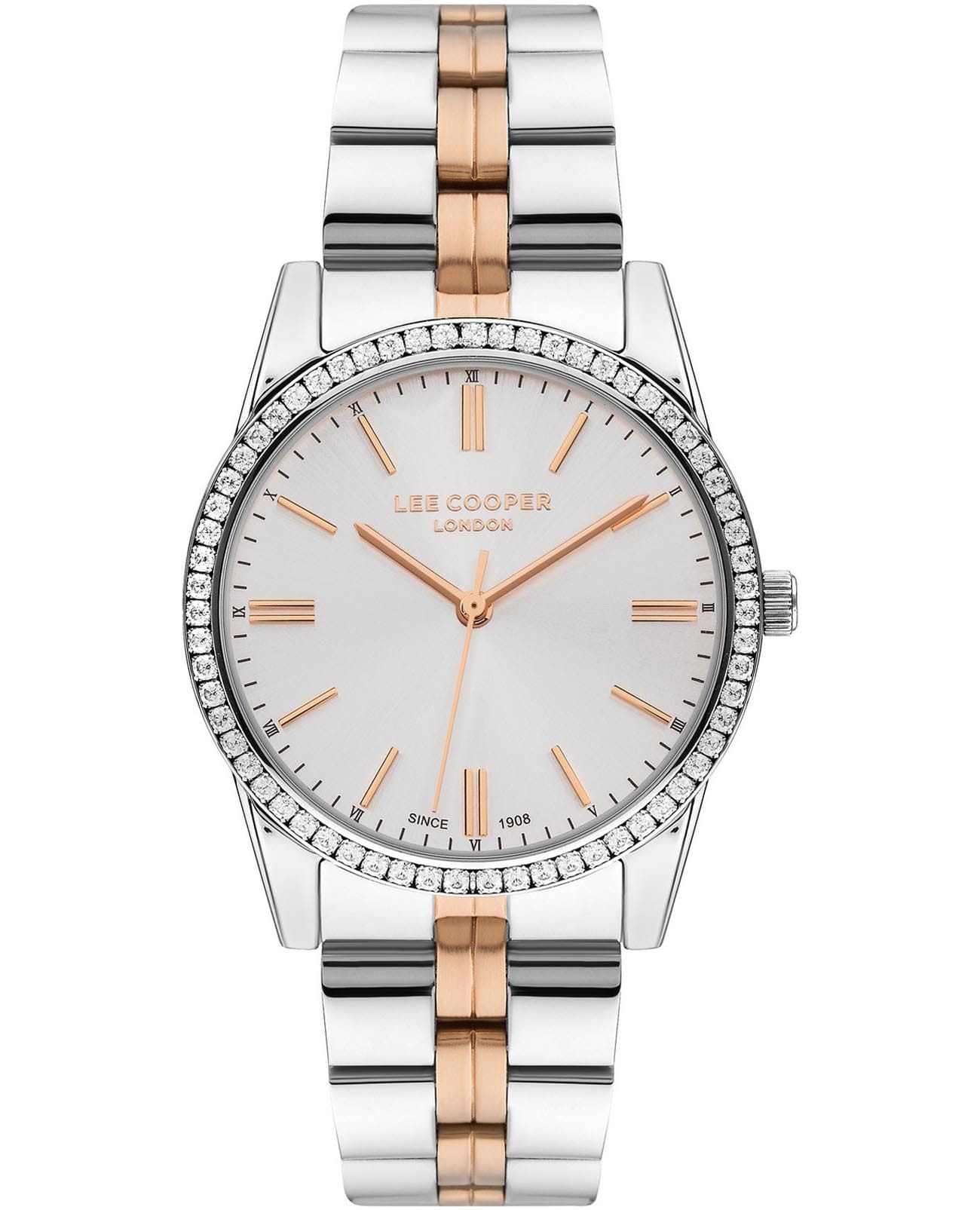 Lee Cooper Lee Cooper LC07679.530  LC07679.530 кварцевые женские часы серебристый циферблат, браслет нержавеющая сталь с ip-покрытием — вид спереди