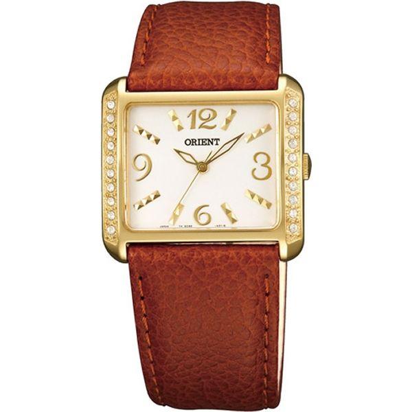 Orient Orient QCBD002W (FQCBD002W)  FQCBD002W  женские часы белый циферблат, браслет кожа + текстиль — вид спереди