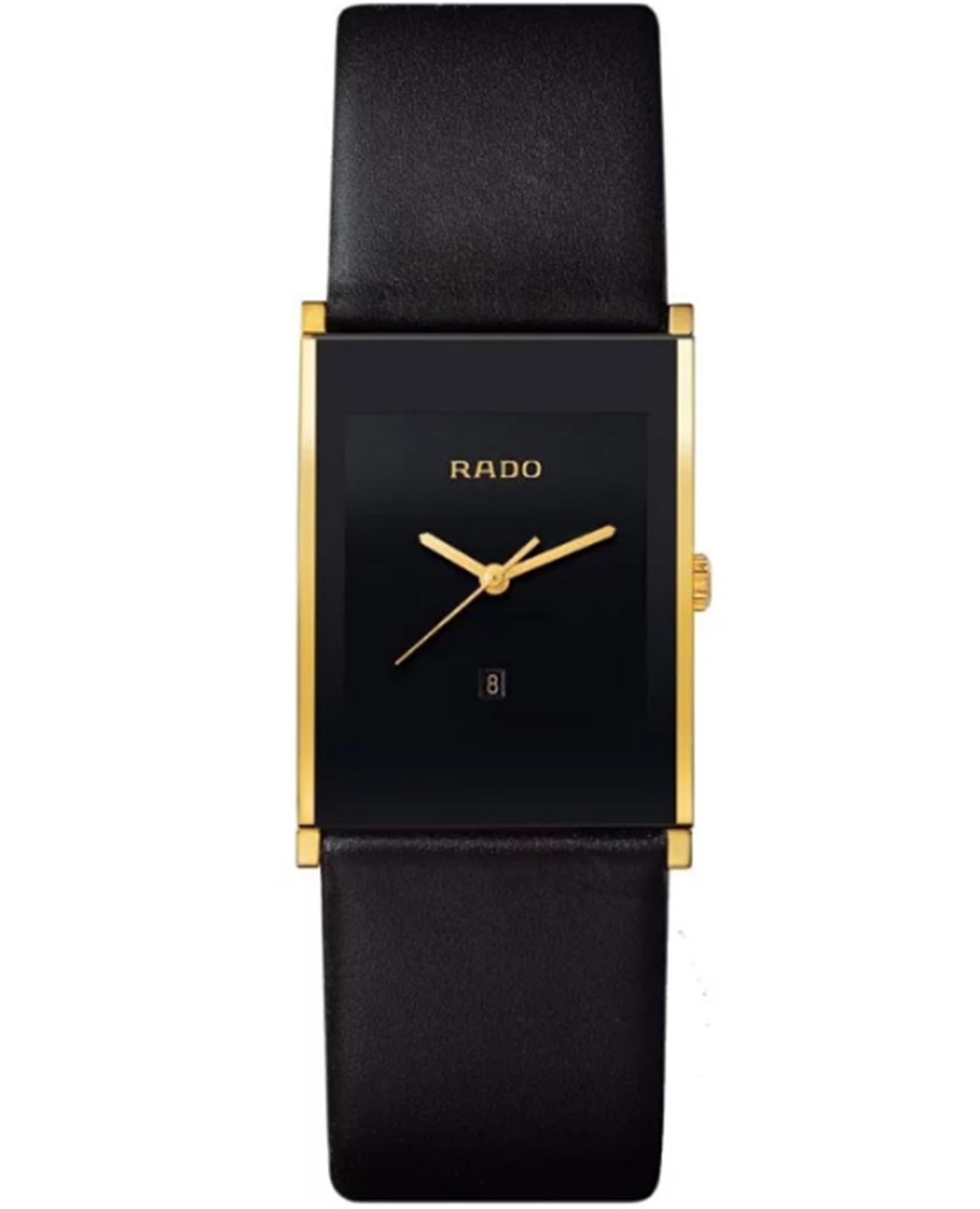 Rado Rado Integral R20787155  R20787155 кварцевые женские часы черный циферблат, браслет кожаный — вид спереди