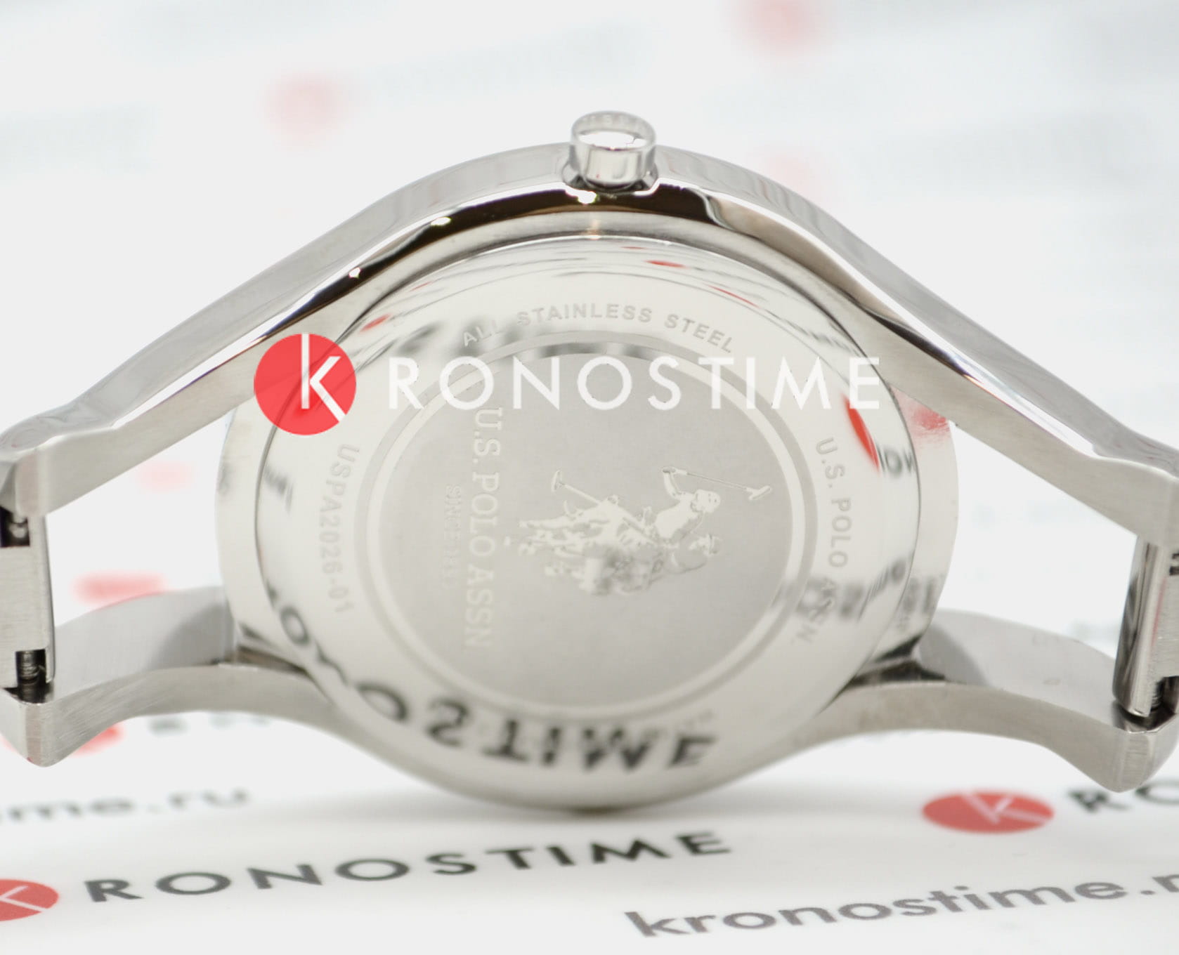 U.S. Polo Assn. U.S. Polo Assn. Stile USPA2026-01 кварцевые женские часы часы крупный план белый циферблата