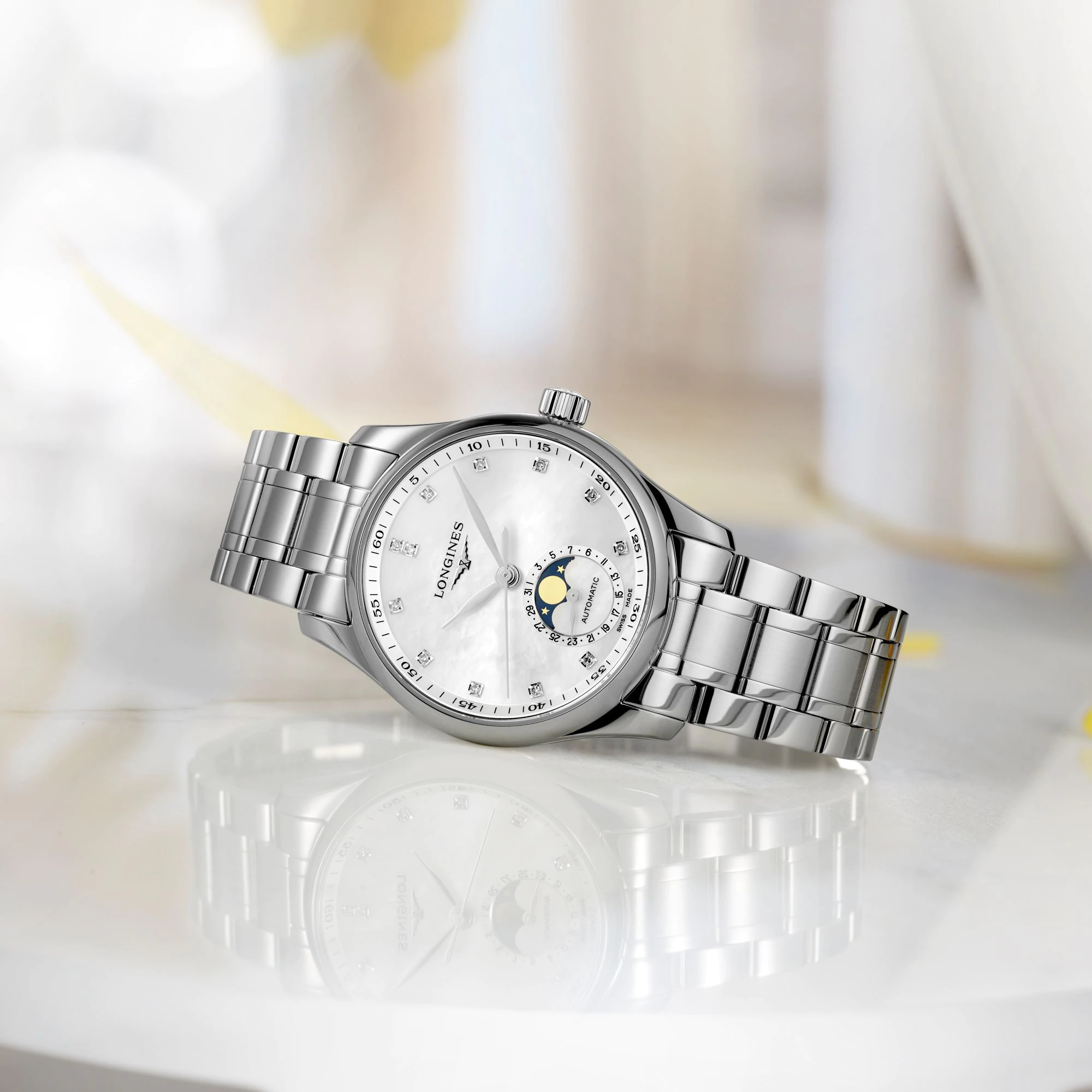 Longines Longines Master Collection L2.409.4.87.6  — детали корпуса и нержавеющая сталь
