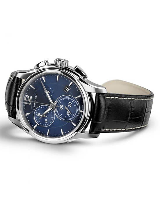 Hamilton Hamilton Jazzmaster Chrono Quartz H32612741 мужские часы синий циферблат на запястье