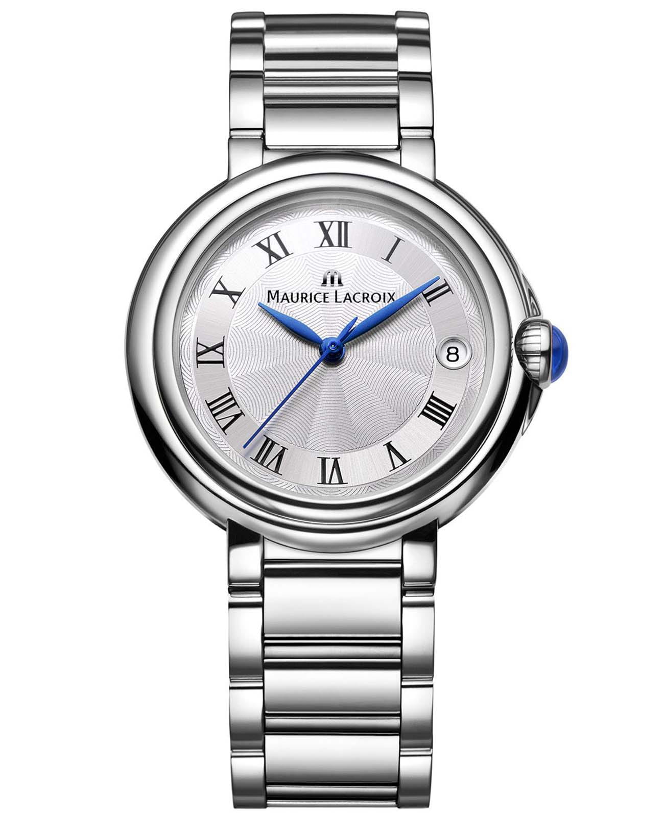 Maurice Lacroix Maurice Lacroix FIABA Date FA1004-SS002-110-1  FA1004-SS002-110-1 кварцевые женские часы серебристый циферблат, браслет нержавеющая сталь — вид спереди