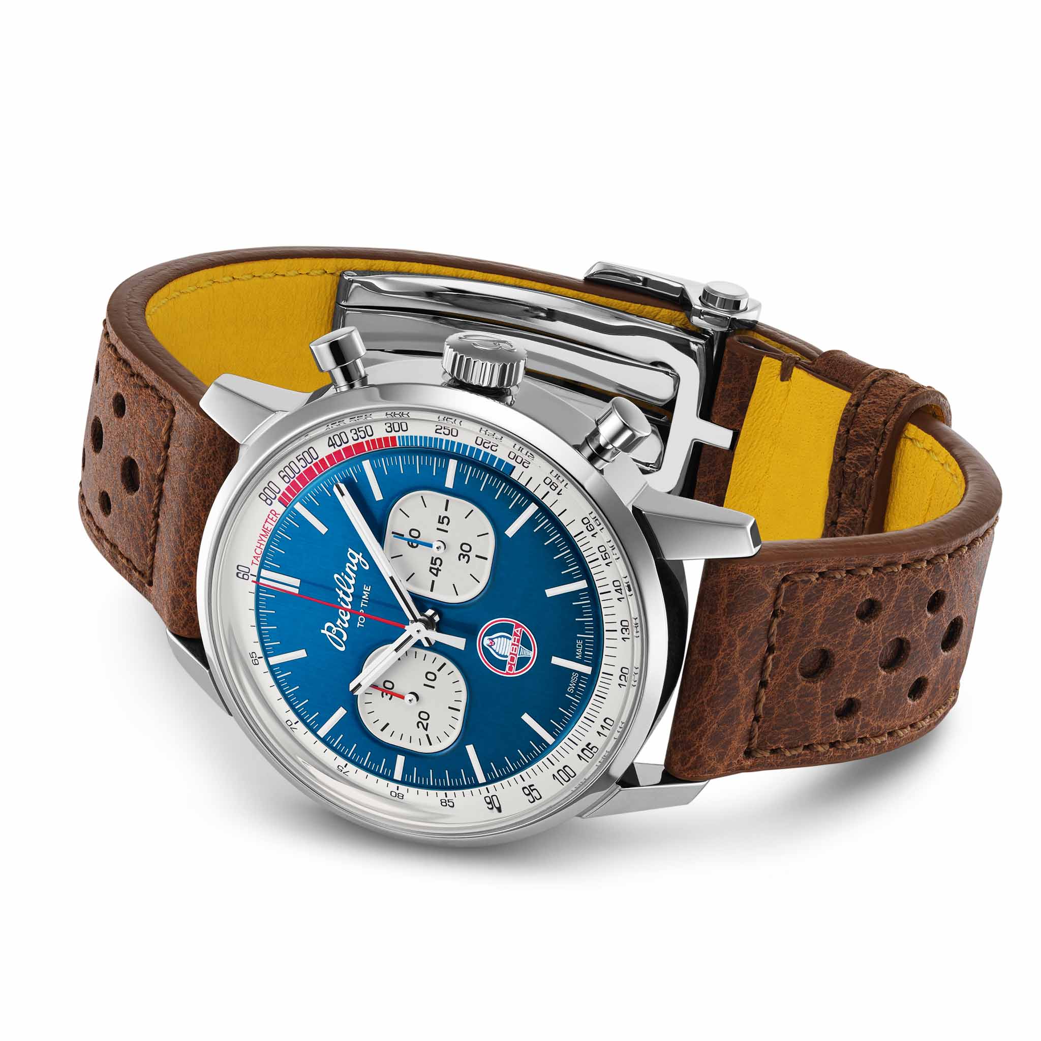Breitling Breitling Top Time Shelby Cobra A41315A71C1X2, aviator 8 швейцария мужские часы на браслете кожаный боковой вид