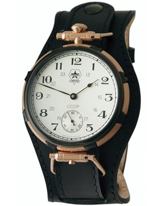 Спецназ Спецназ Смерш С9453323-3603  С9453323-3603 механические мужские часы белый циферблат, браслет кожаный — вид спереди