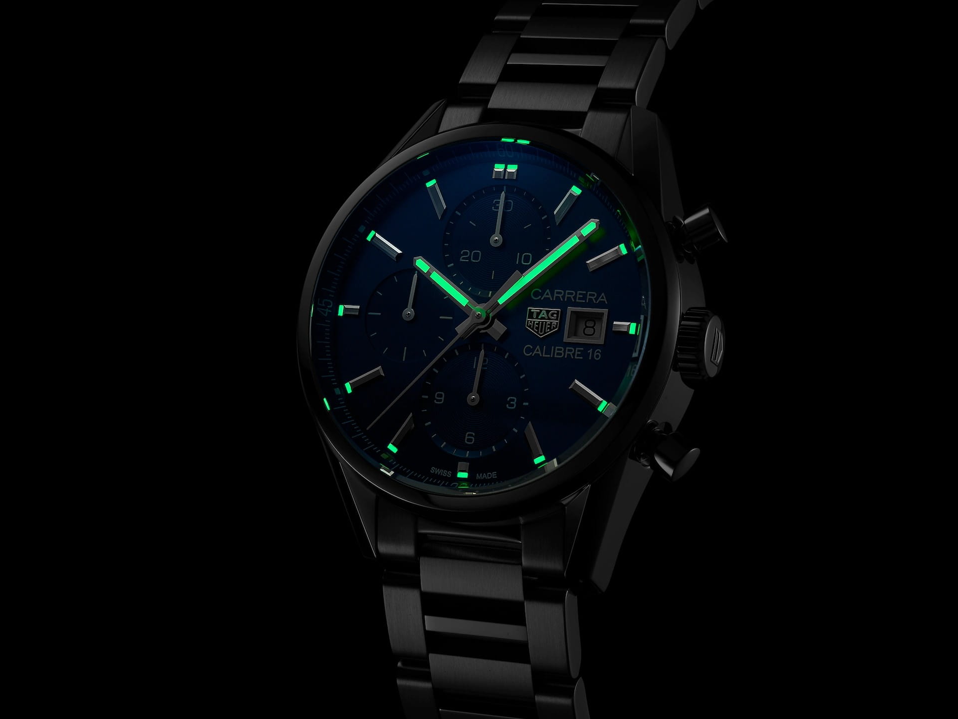 TAG Heuer TAG Heuer Carrera CBK2112.BA0715 механические мужские часы часы крупный план синий циферблата