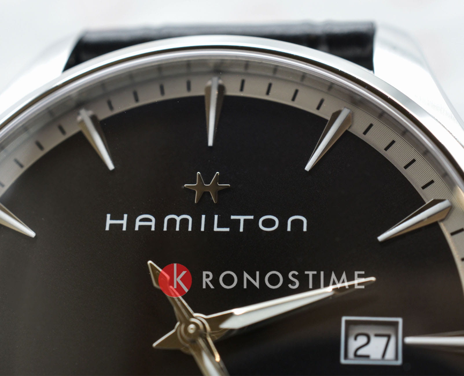 Hamilton Hamilton Jazzmaster Gent Quartz H32451731, jazzmaster швейцария мужские часы на браслете кожаный боковой вид