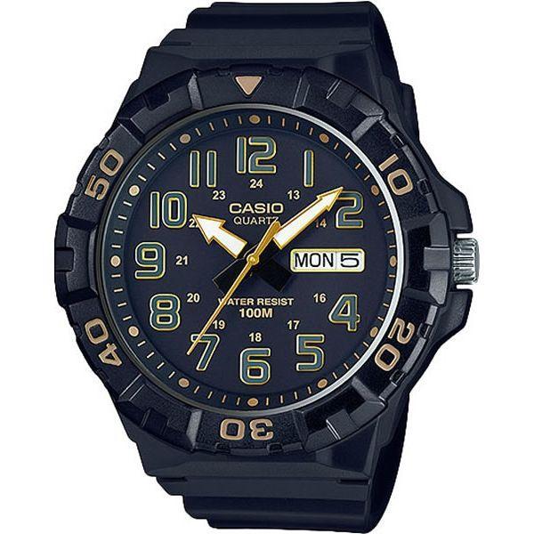 Casio Casio Illuminator MRW-210H-1A2  MRW-210H-1A2 кварцевые мужские часы черный циферблат, браслет пластик — вид спереди