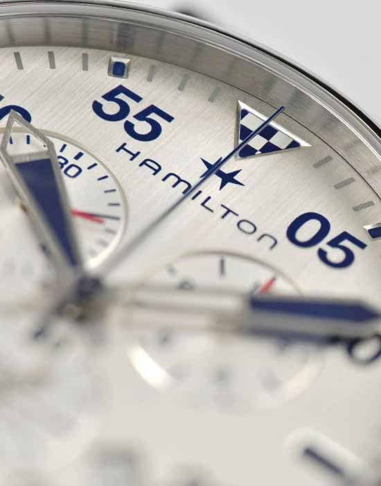 Hamilton Hamilton Khaki Aviation Chrono H76712751  — детали корпуса и кожаный