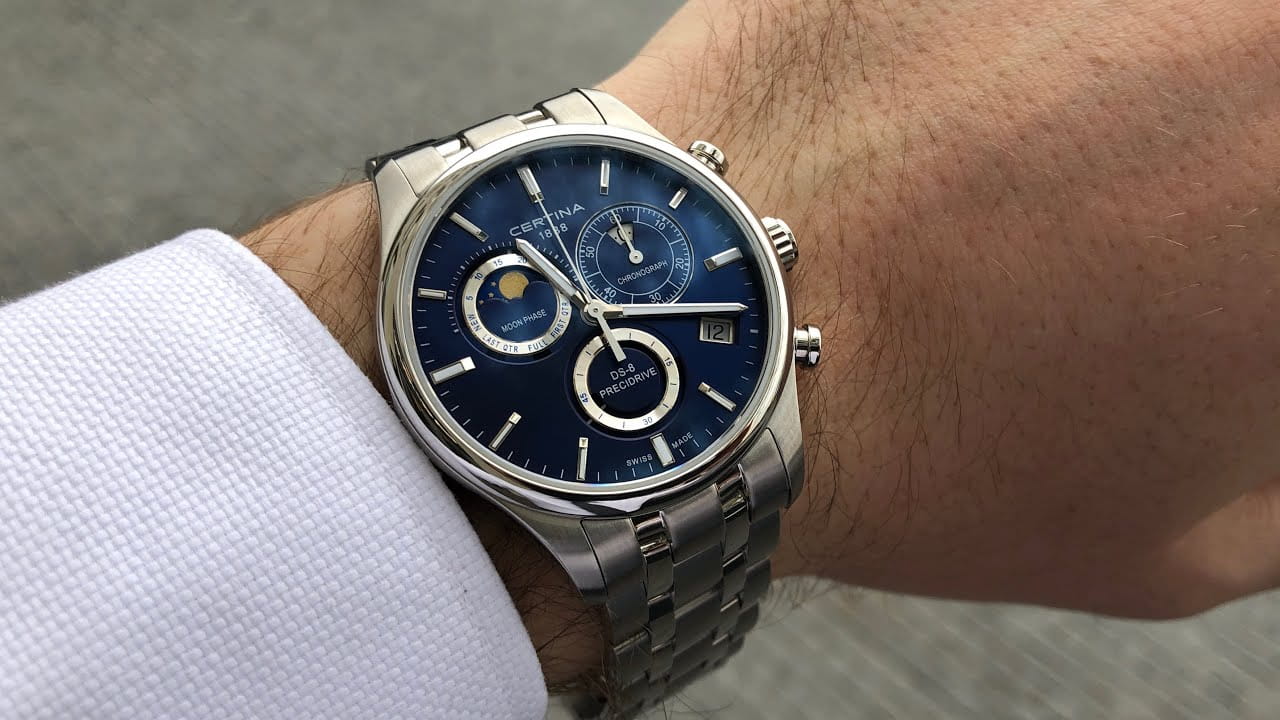 Certina Certina DS-8 Chronograph Moon Phase C033.450.11.041.00 DS 8, наручные мужские часы фото под углом