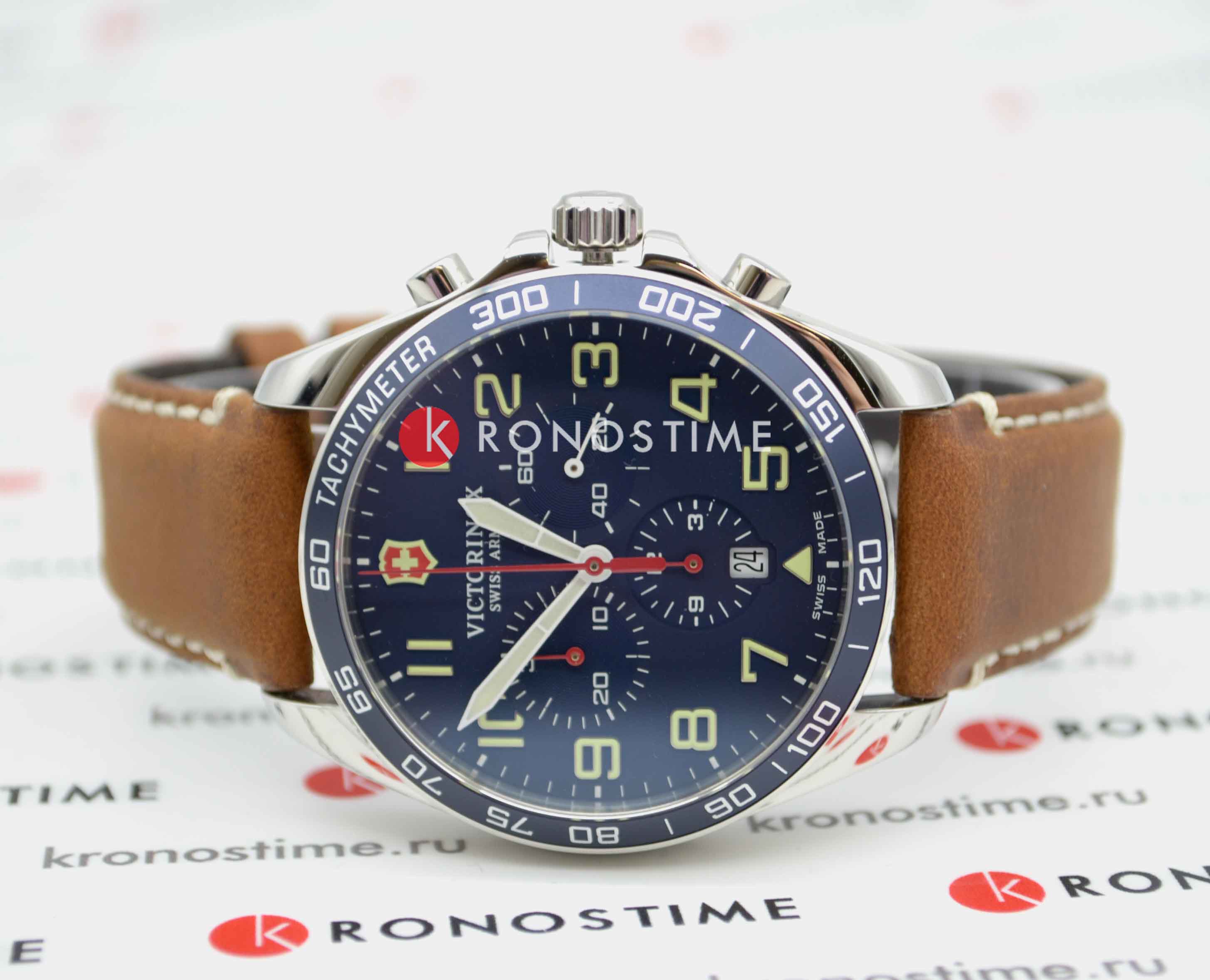 Victorinox Victorinox Fieldforce Chronograph 241854 мужские часы синий циферблат на запястье