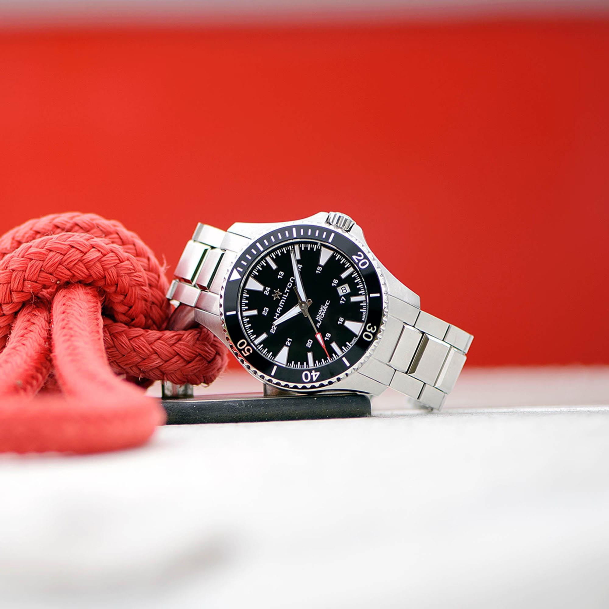 Hamilton Hamilton Khaki Navy Scuba Auto H82335131 механические часы с аксессуарами мужские часы модель H82335131