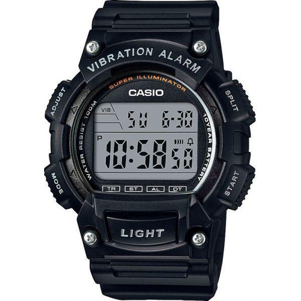 Casio Casio Illuminator W-736H-1AVDF (W-736H-1A)  W-736H-1A кварцевые мужские часы серый циферблат, браслет пластик — вид спереди