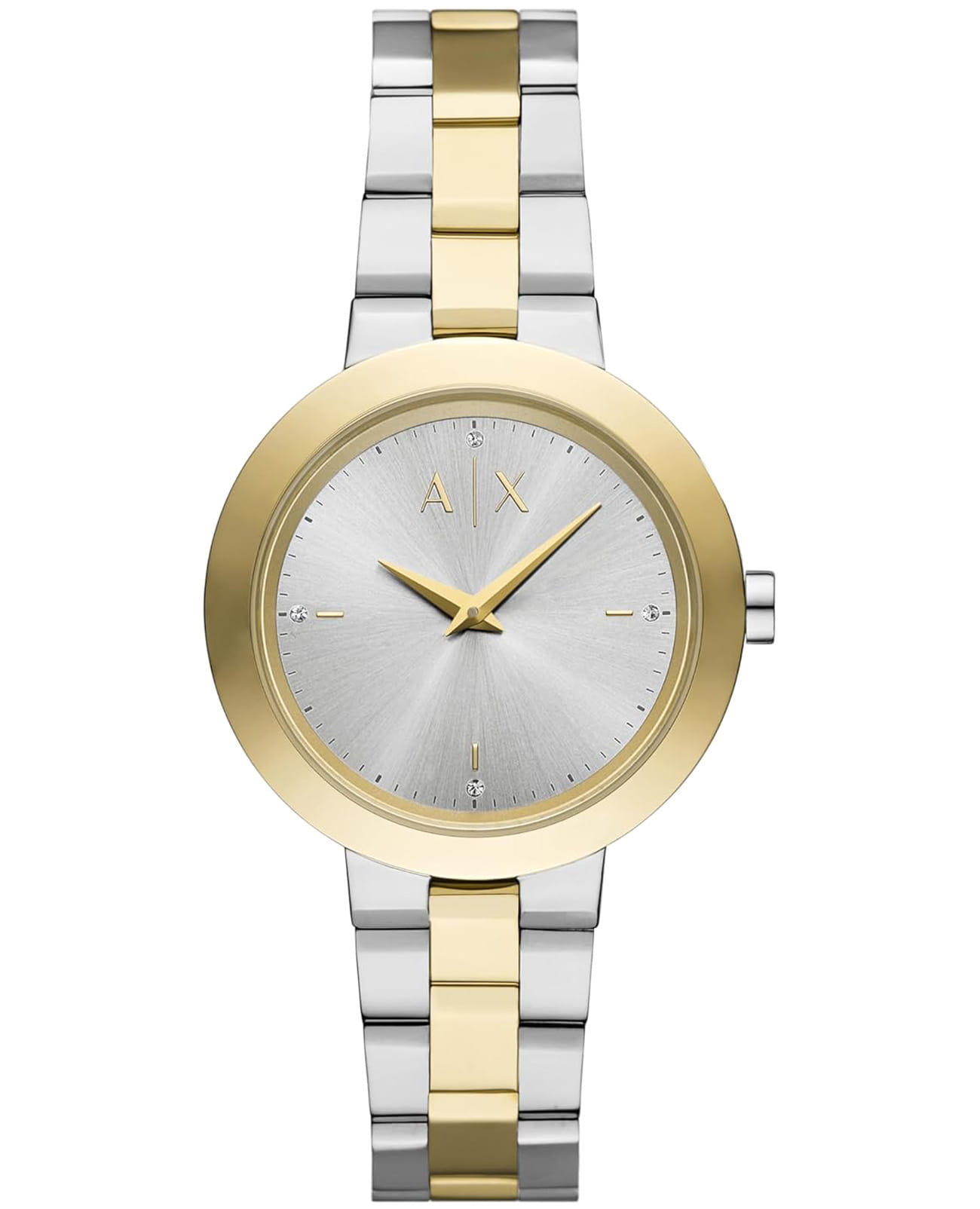 Armani Exchange Armani Exchange Jackie AX5171  AX5171 кварцевые женские часы серебристый циферблат, браслет нержавеющая сталь с ip-покрытием — вид спереди