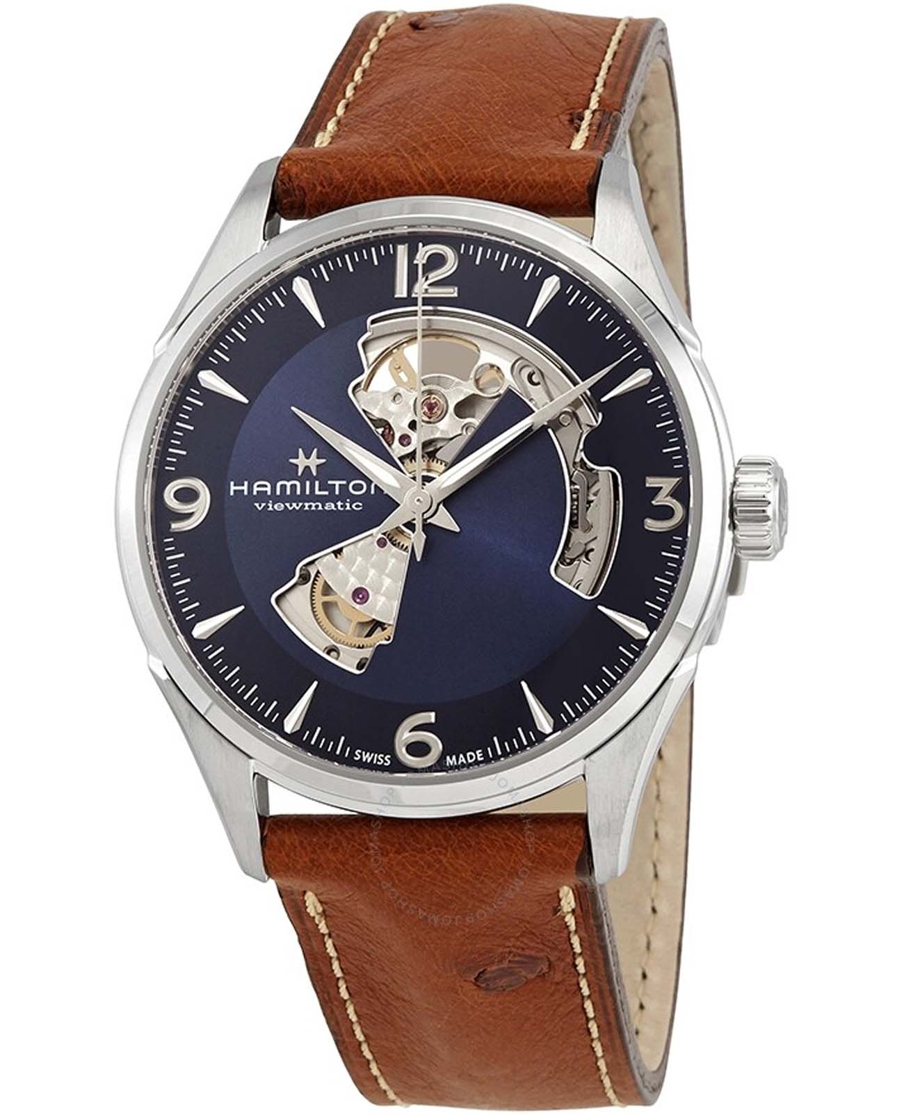 Hamilton Hamilton Jazzmaster Open Heart Auto H32705041, jazzmaster швейцария женские часы на браслете кожаный боковой вид