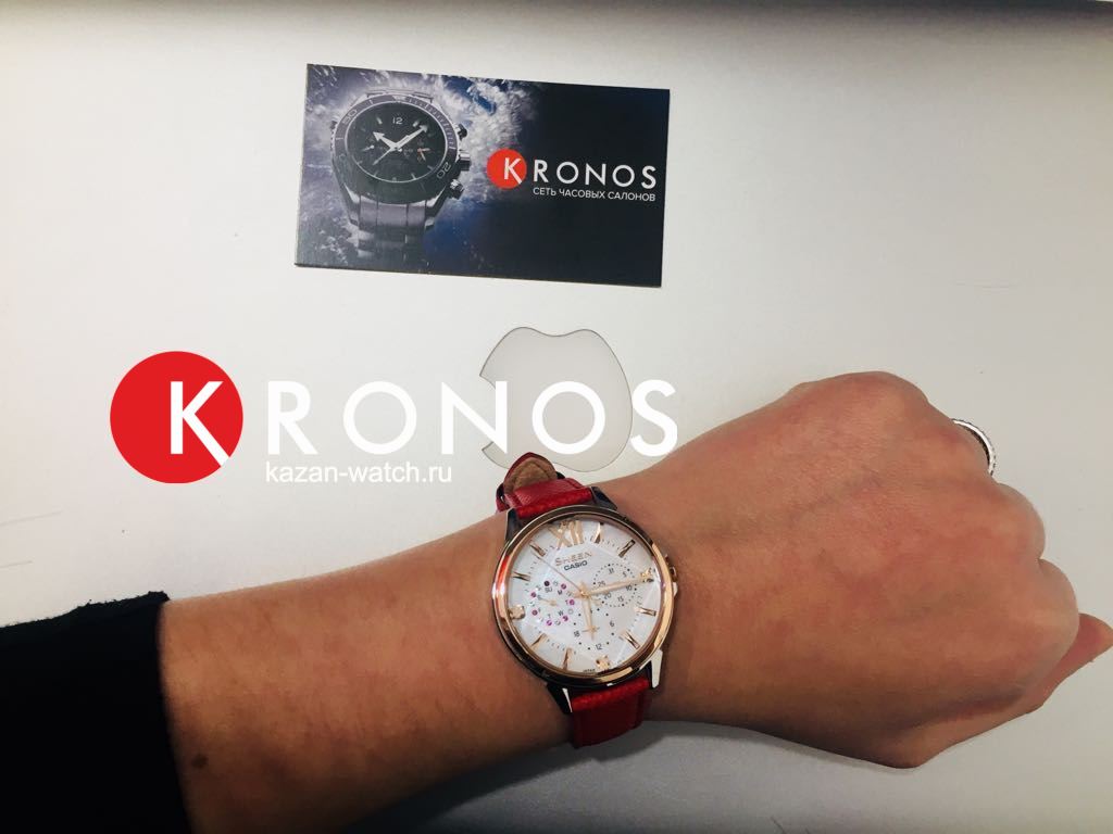 Casio Casio SHE-3029PGL-7A , наручные женские часы фото под углом