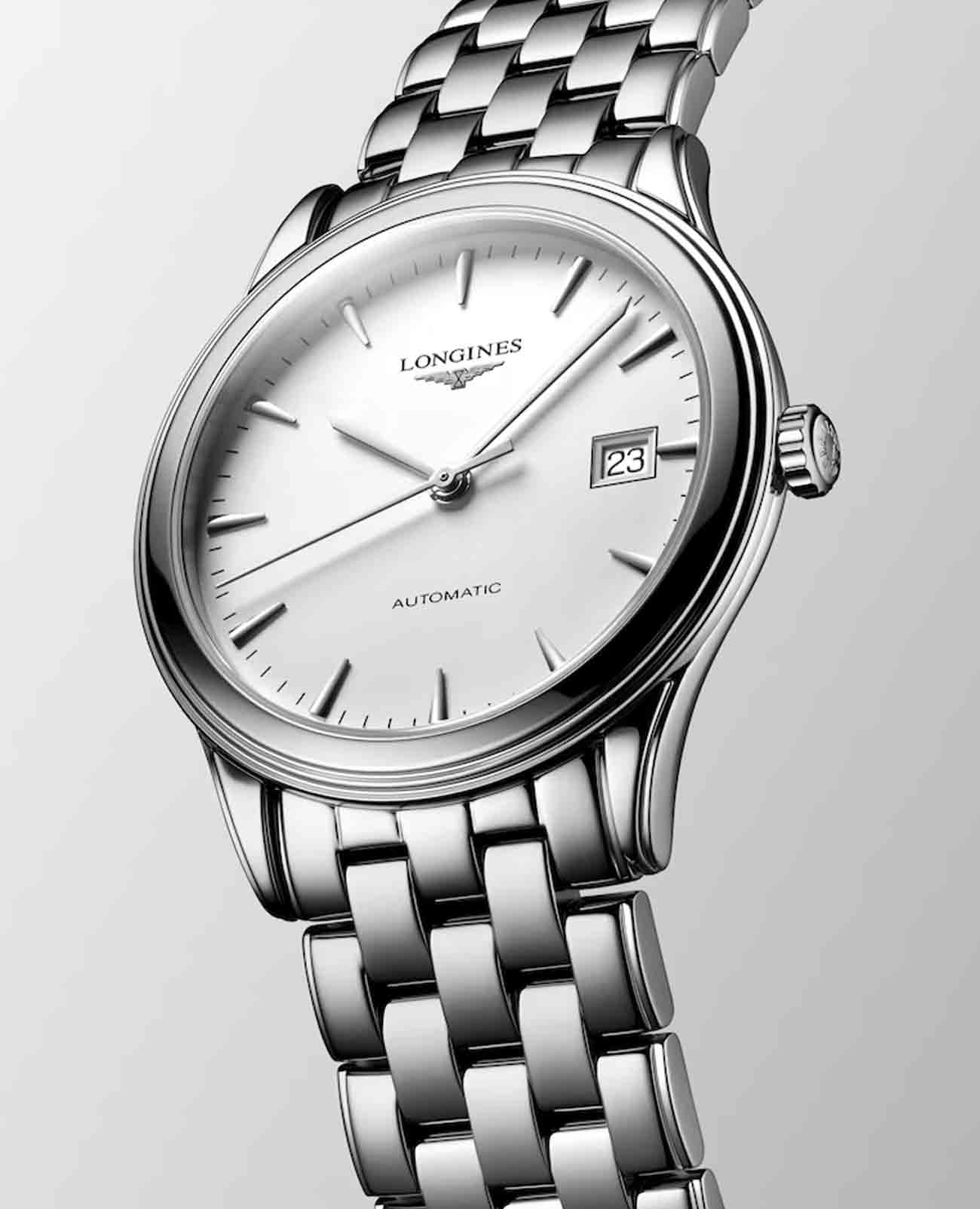 Longines Longines Flagship L4.974.4.12.6, flagship швейцария мужские часы на браслете нержавеющая сталь боковой вид