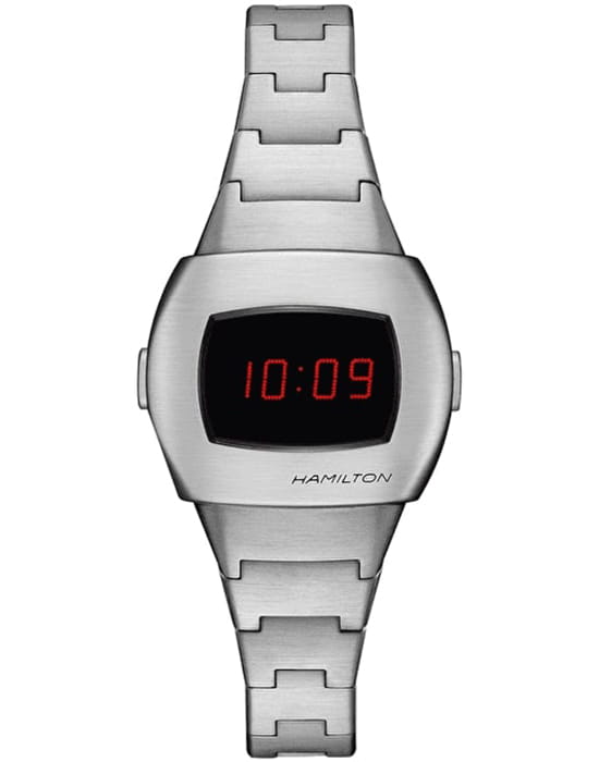 Hamilton Hamilton American Classic PSR 74 H52304130  H52304130 кварцевые мужские часы черный циферблат, браслет нержавеющая сталь — вид спереди