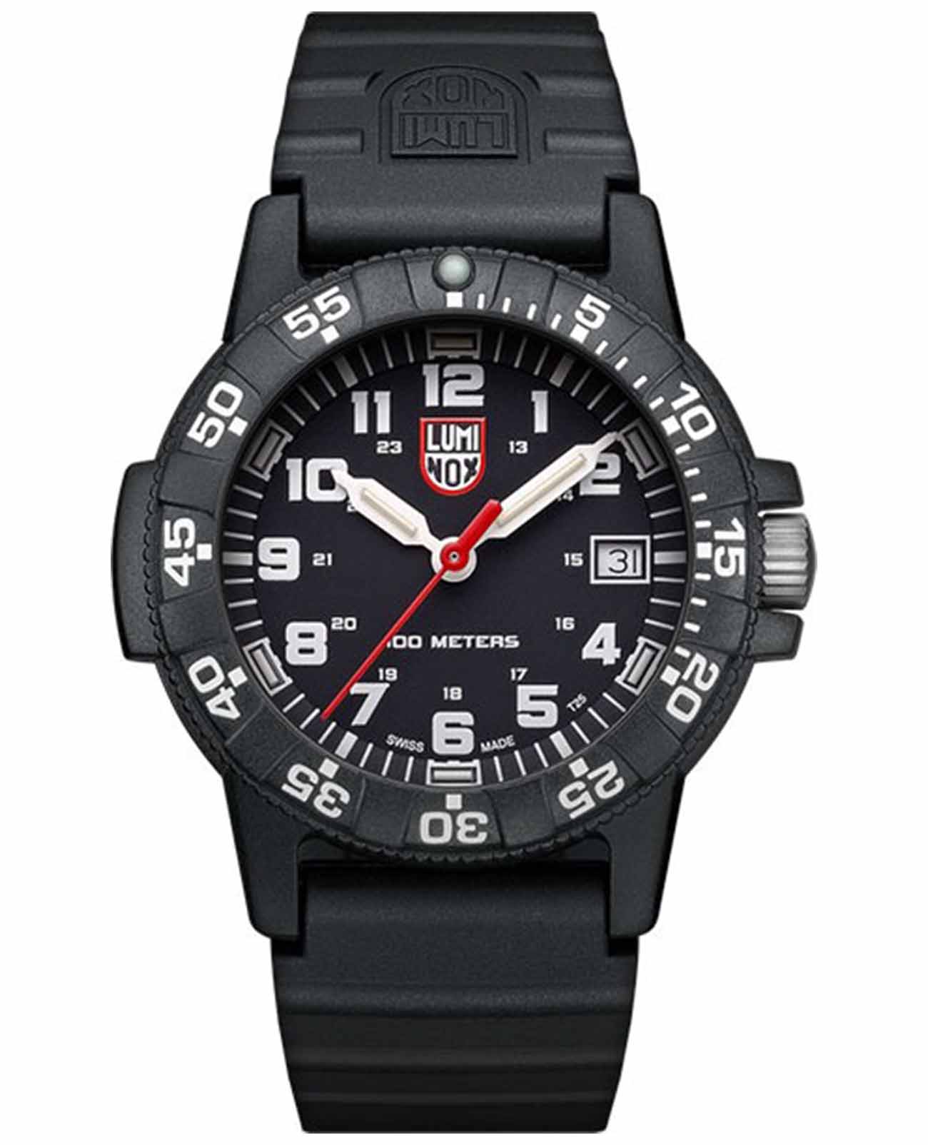 Luminox Luminox Leatherback Sea Turtle XS.0301.L  XS.0301.L кварцевые мужские часы черный циферблат, браслет силикон — вид спереди