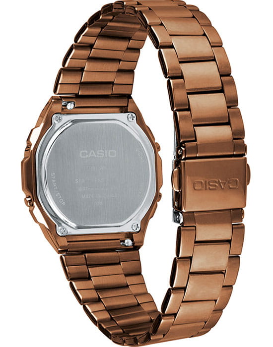 Casio Casio Collection A1000RG-5EF, illuminator япония мужские часы на браслете сталь с ip покрытием боковой вид