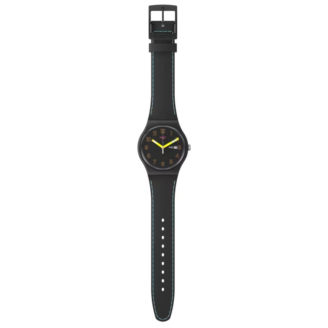 Swatch Swatch New Gent Biosourced SO29B707, gent швейцария мужские часы на браслете силикон боковой вид
