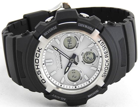 Casio Casio G-Shock AWG-M100S-7A AWG, наручные мужские часы фото под углом