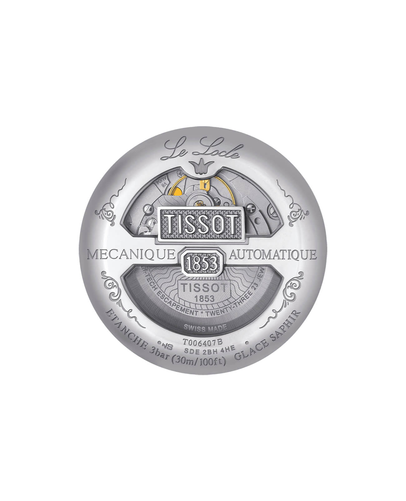 Tissot T0064072203600 мужские часы застежка крупным планом