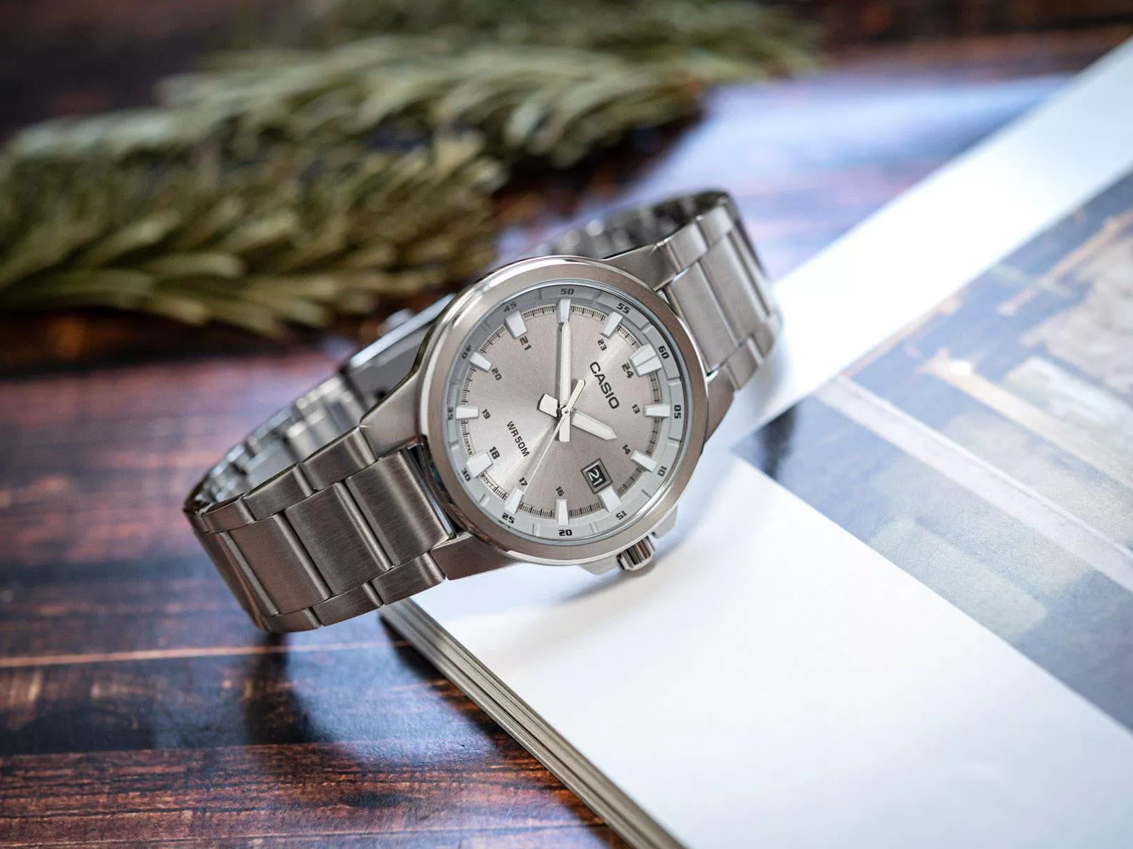 Casio Casio Collection MTP-E173D-7AVEF, collection япония мужские часы на браслете нержавеющая сталь боковой вид