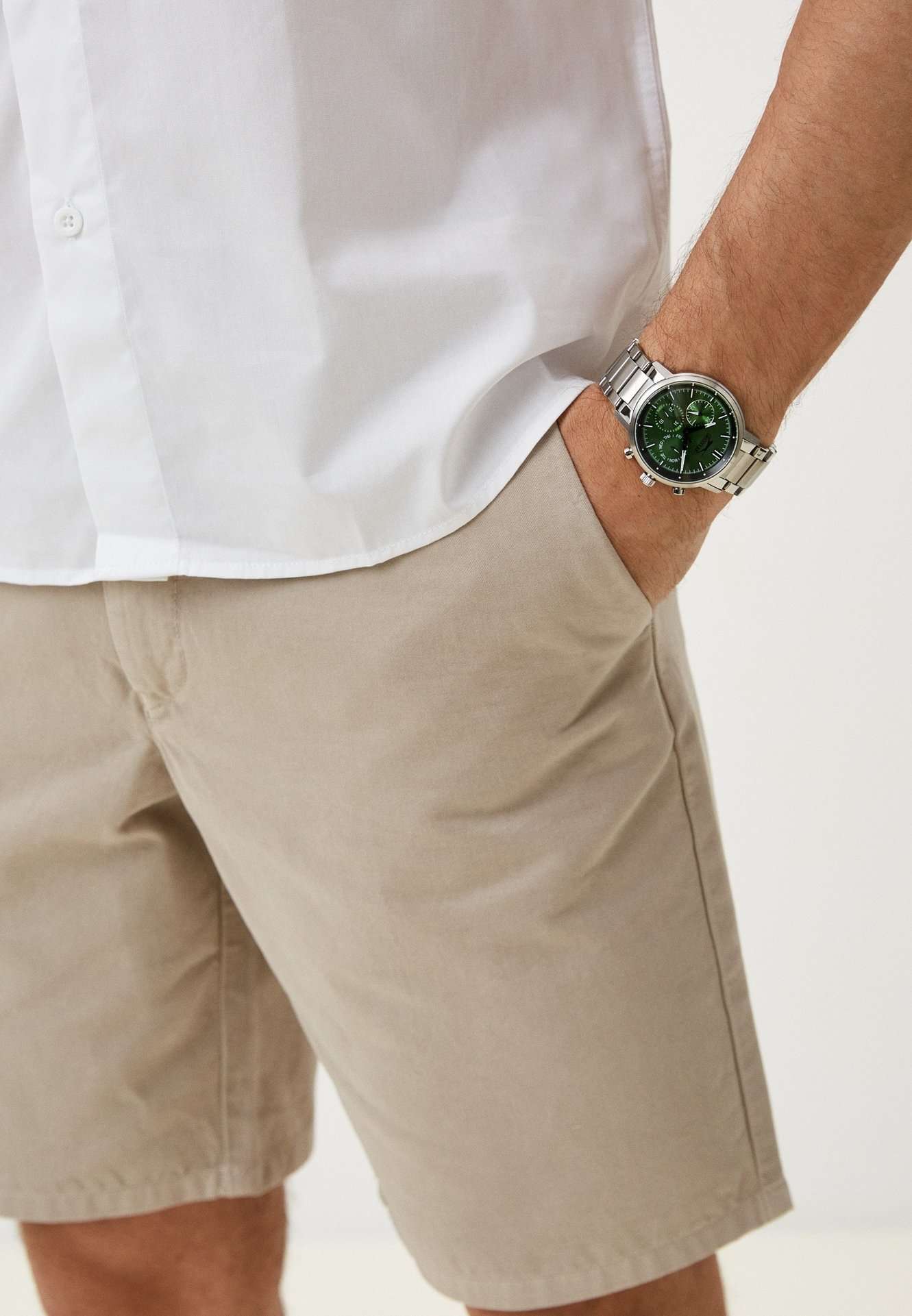 Slazenger Slazenger SL.09.2213.2.01 кварцевые мужские часы часы крупный план зеленый циферблата