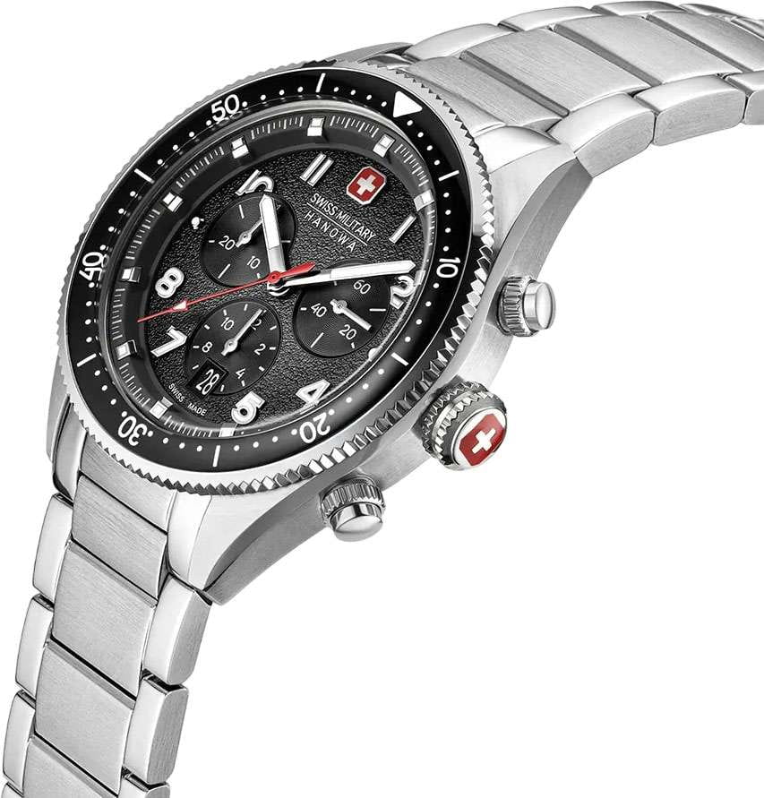Оригинальные часы Swiss Military Hanowa Swiss Military Hanowa Greyhound SMWGI0003803 кварцевые калибр механизма ronda 5030.d общий вид