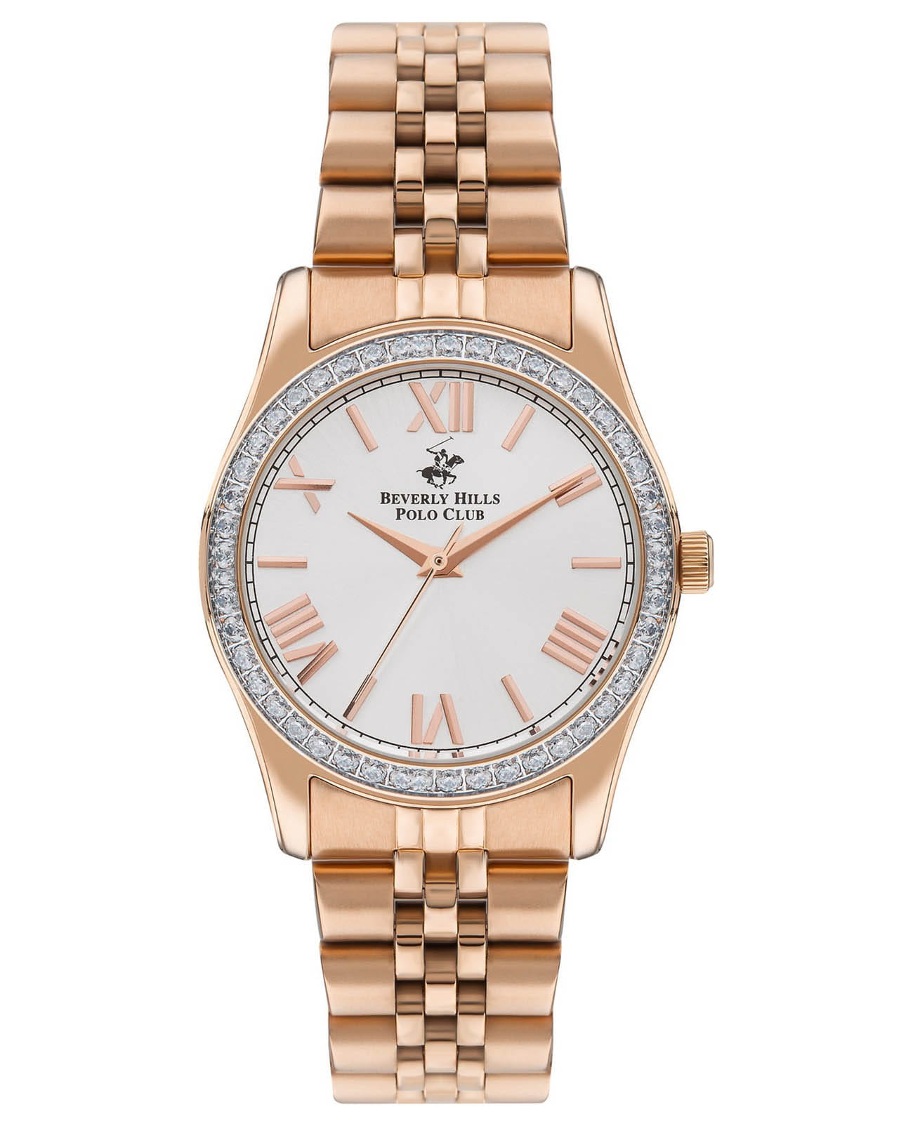 Beverly Hills Polo Club Beverly Hills Polo Club BP3383C.430  BP3383C.430 кварцевые женские часы серебристый циферблат, браслет нержавеющая сталь с ip-покрытием — вид спереди