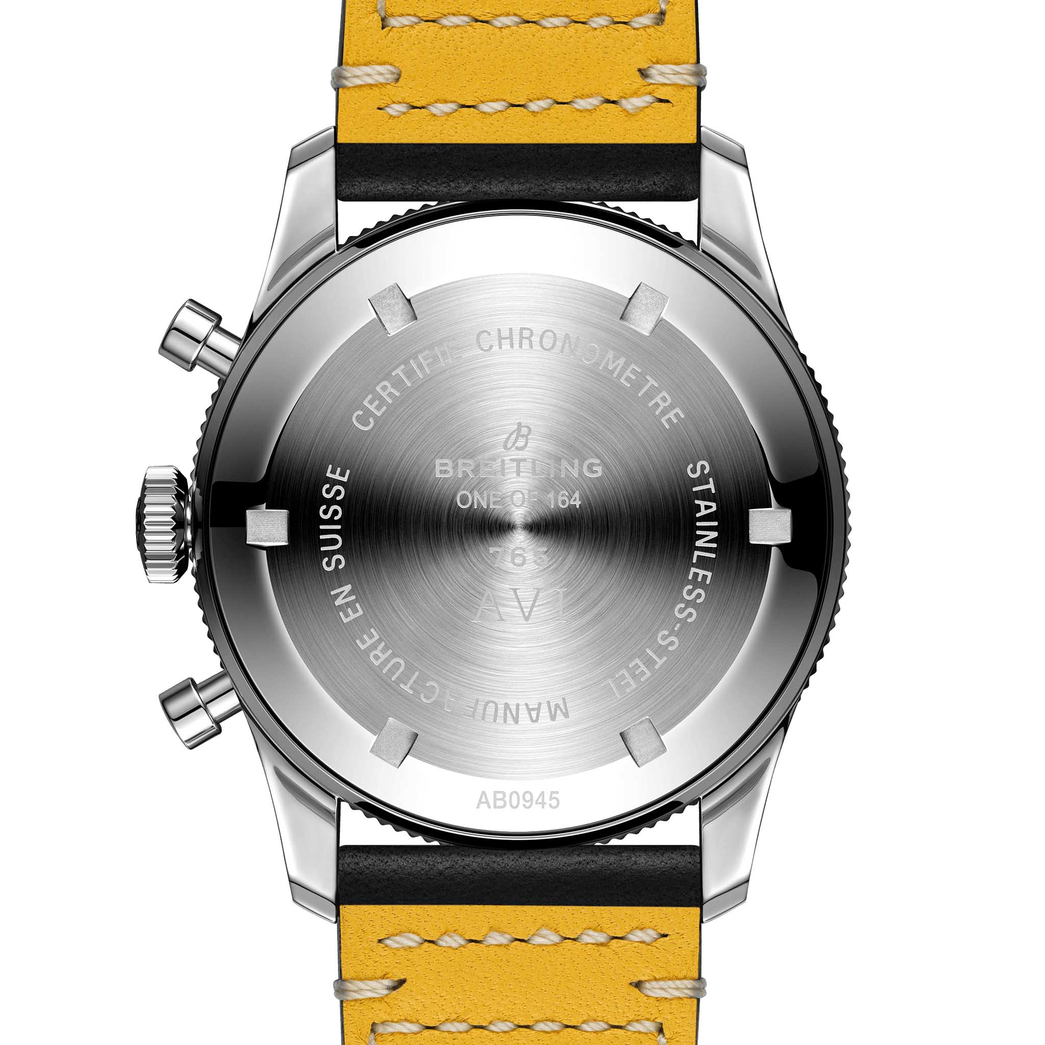 Breitling Breitling AVI REF. 765 1953 Re-Edition AB09451A1B1X1, aviator 8 швейцария мужские часы на браслете кожаный боковой вид