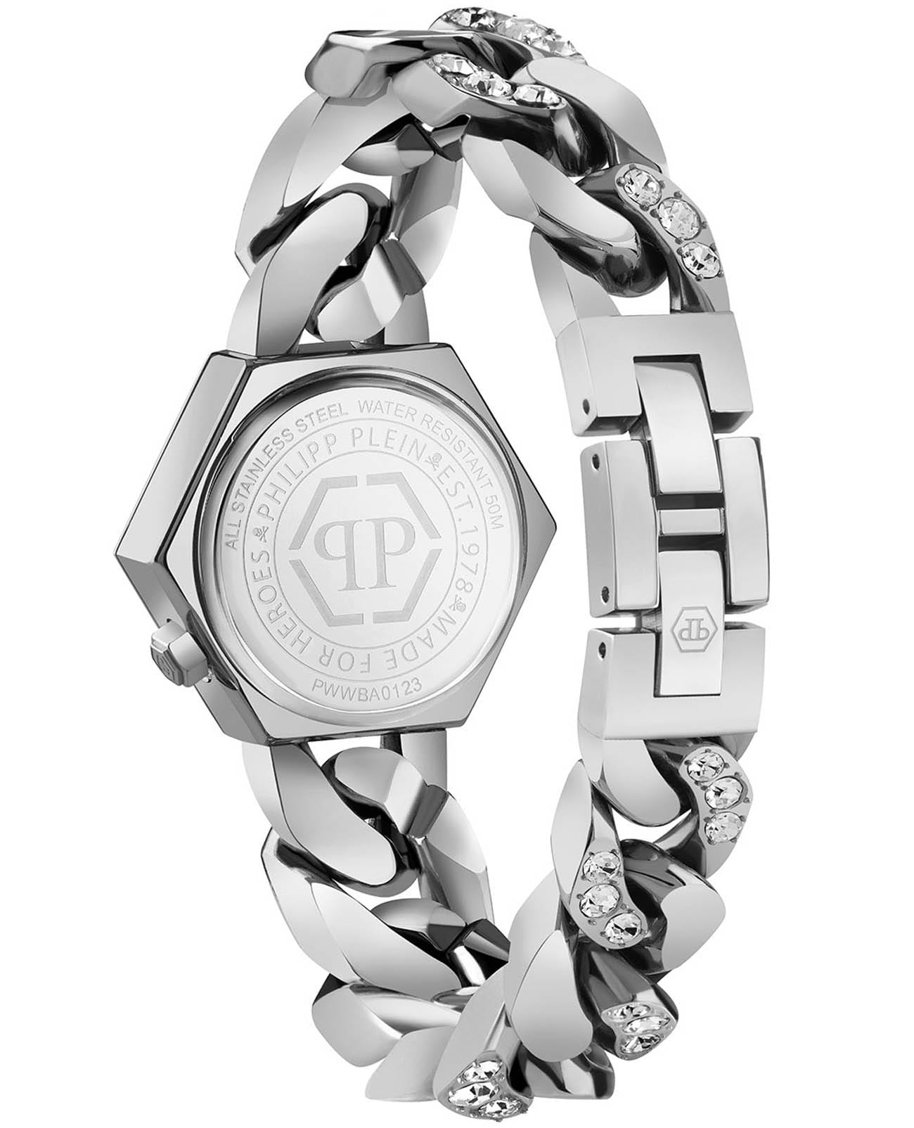 Philipp Plein Philipp Plein The Hexagon Groumette PWWBA0123,  германия женские часы на браслете нержавеющая сталь боковой вид
