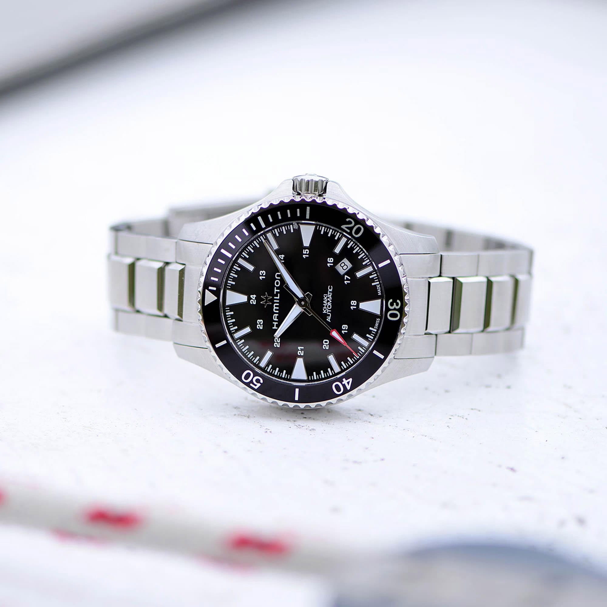 Оригинальные часы Hamilton Hamilton Khaki Navy Scuba Auto H82335131 в фирменной упаковке от производителя