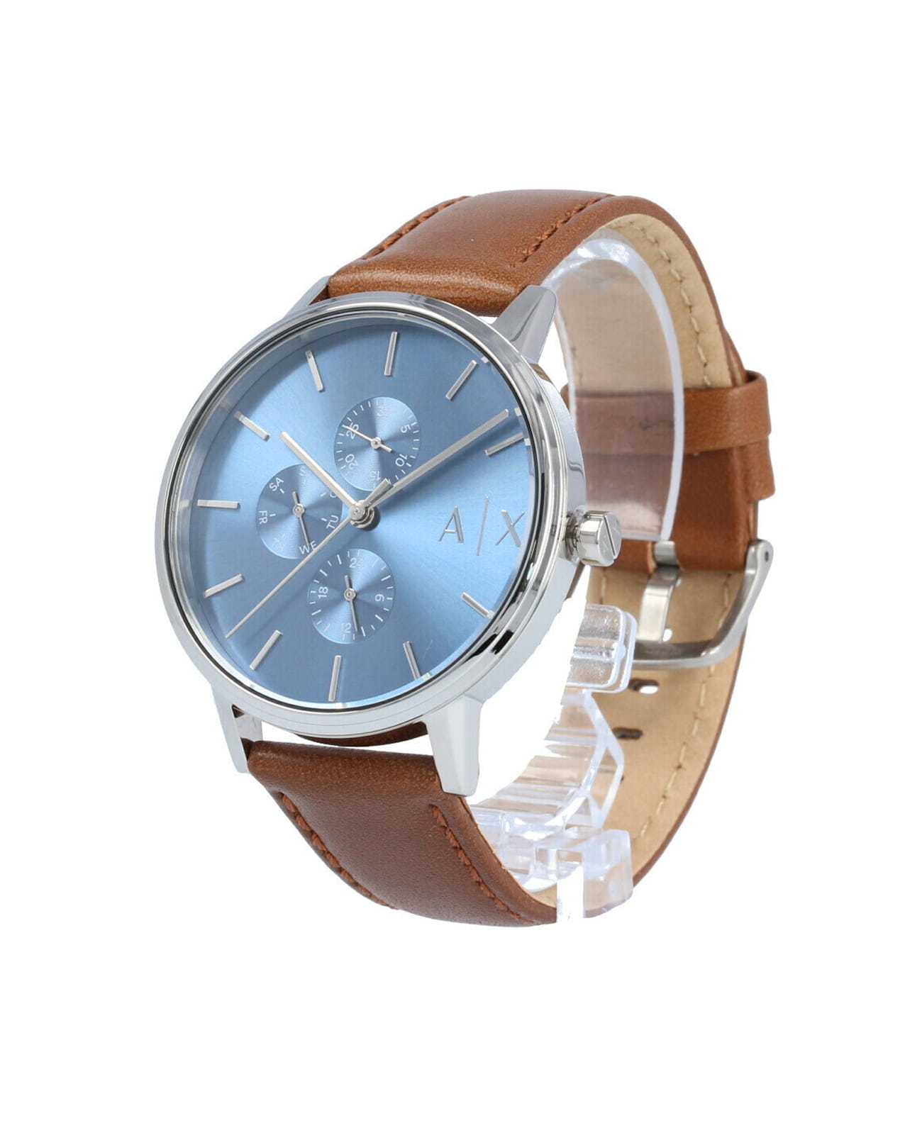 Armani Exchange Armani Exchange Cayde  AX2718 мужские часы голубой циферблат на запястье
