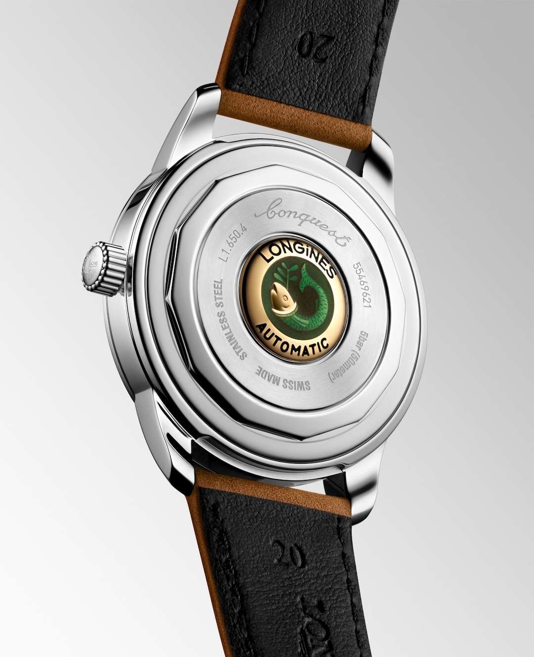 Longines Longines Heritage Classic L1.650.4.72.2, heritage швейцария мужские часы на браслете кожаный боковой вид