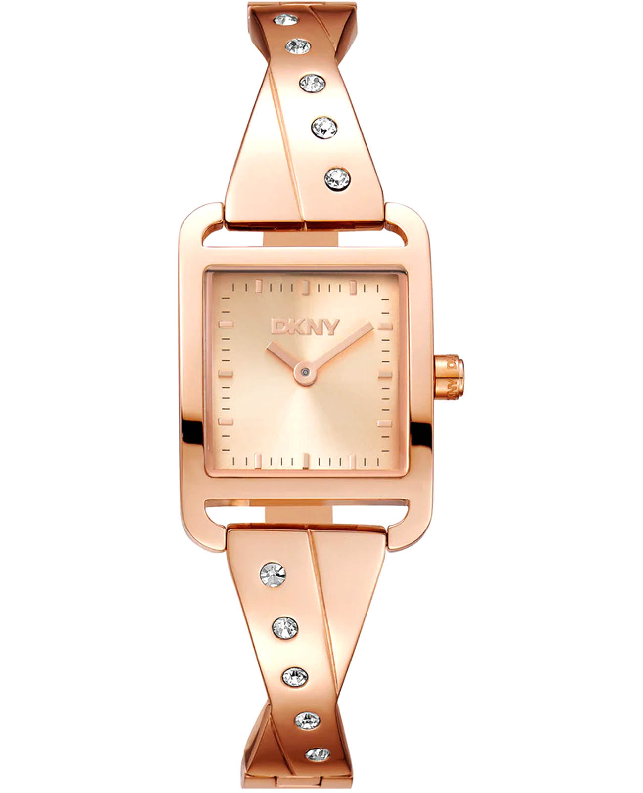 DKNY DKNY City Bangle DK1L005M0035  DK1L005M0035 кварцевые женские часы золотой циферблат, браслет нержавеющая сталь с ip-покрытием — вид спереди