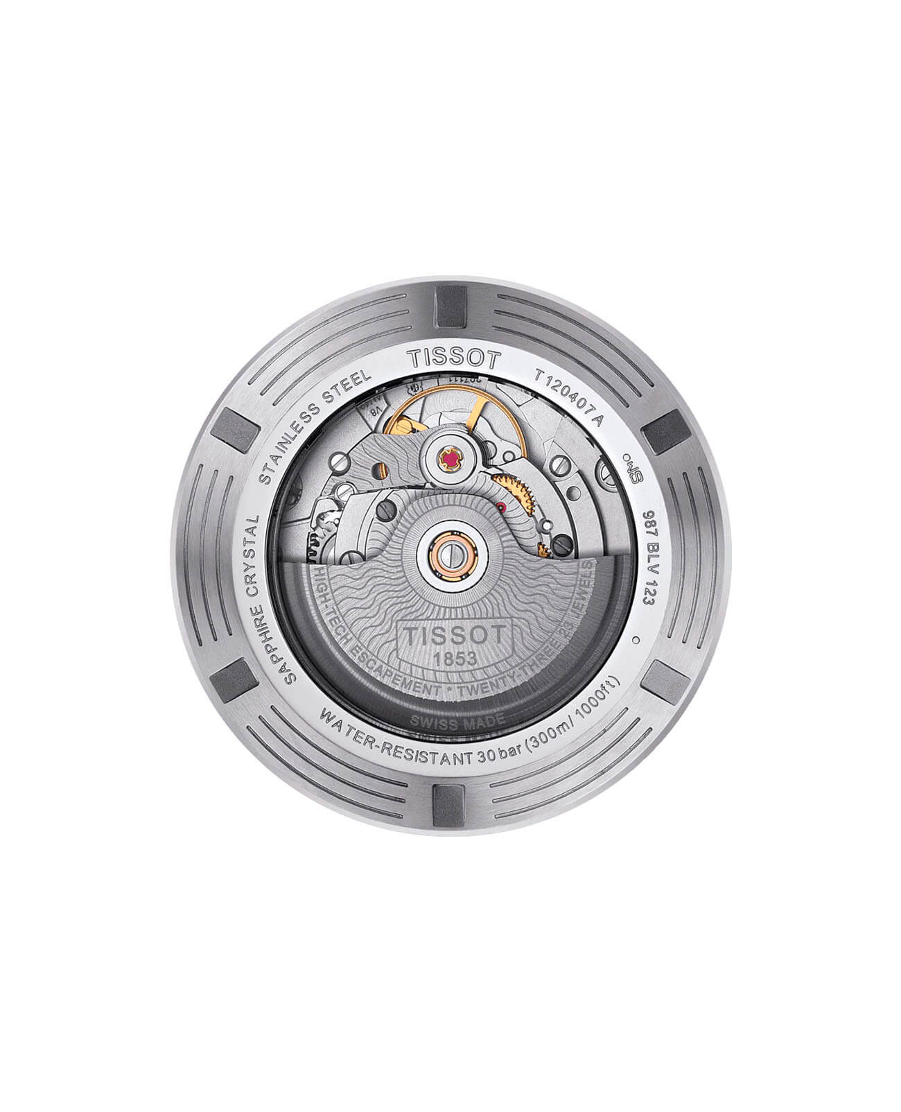 Tissot Tissot Seastar 1000 Powermatic 80 T120.407.11.041.00, t-sport швейцария мужские часы на браслете нержавеющая сталь боковой вид