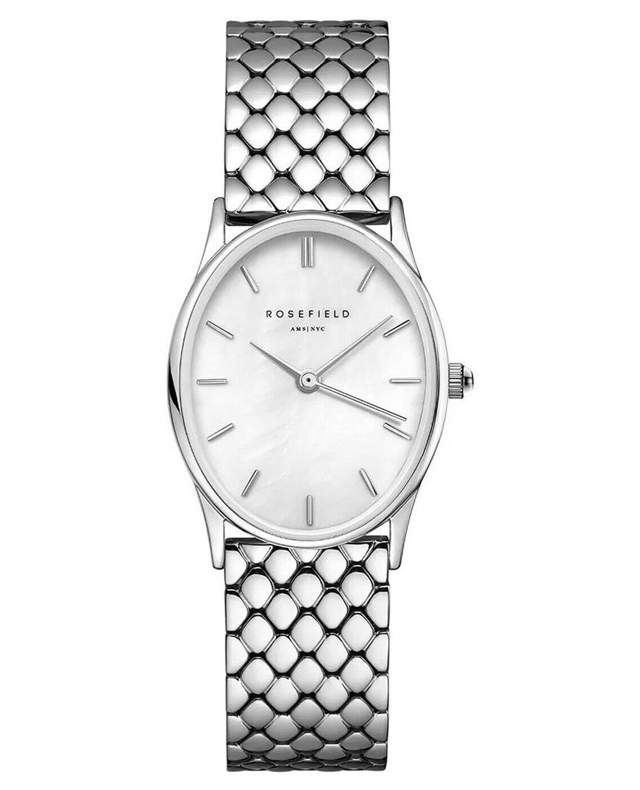 Rosefield Rosefield The Oval OWGSS-OV03  OWGSS-OV03 кварцевые женские часы перламутровый циферблат, браслет нержавеющая сталь — вид спереди