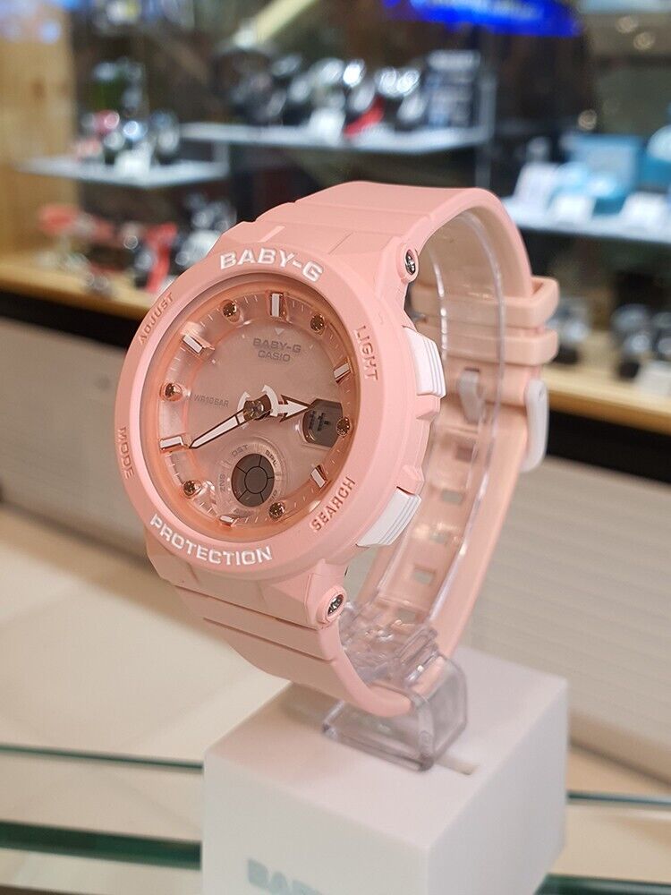 Casio Casio Baby-G BGA-250-4A женские часы розовый циферблат на запястье