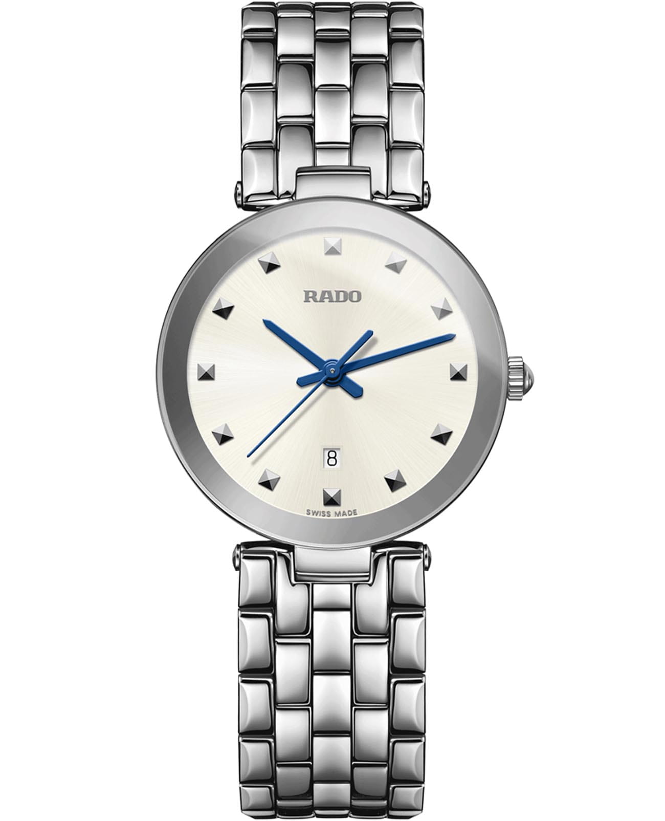 Rado Rado Florence R48874024  R48874024 кварцевые женские часы белый циферблат, браслет нержавеющая сталь — вид спереди