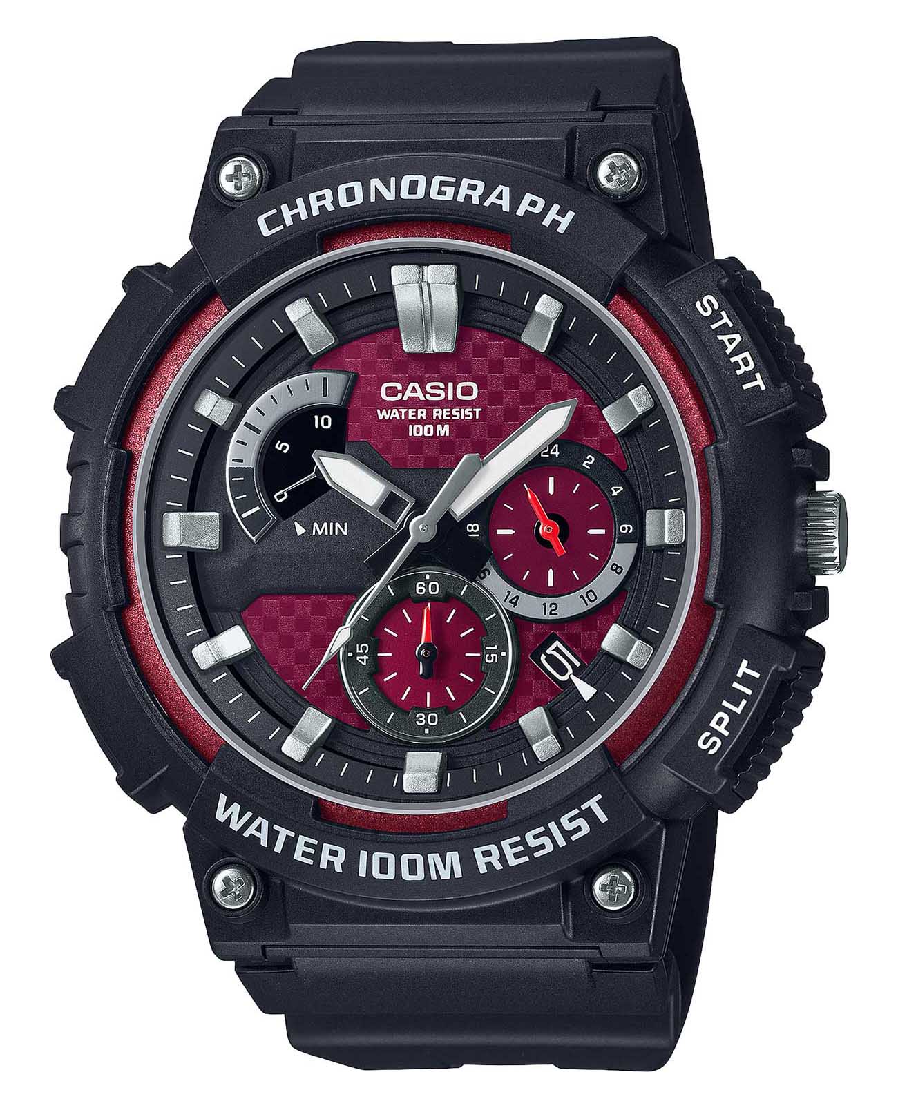 Casio Casio Collection MCW-200H-4A  MCW-200H-4A кварцевые мужские часы черный циферблат, браслет пластик — вид спереди