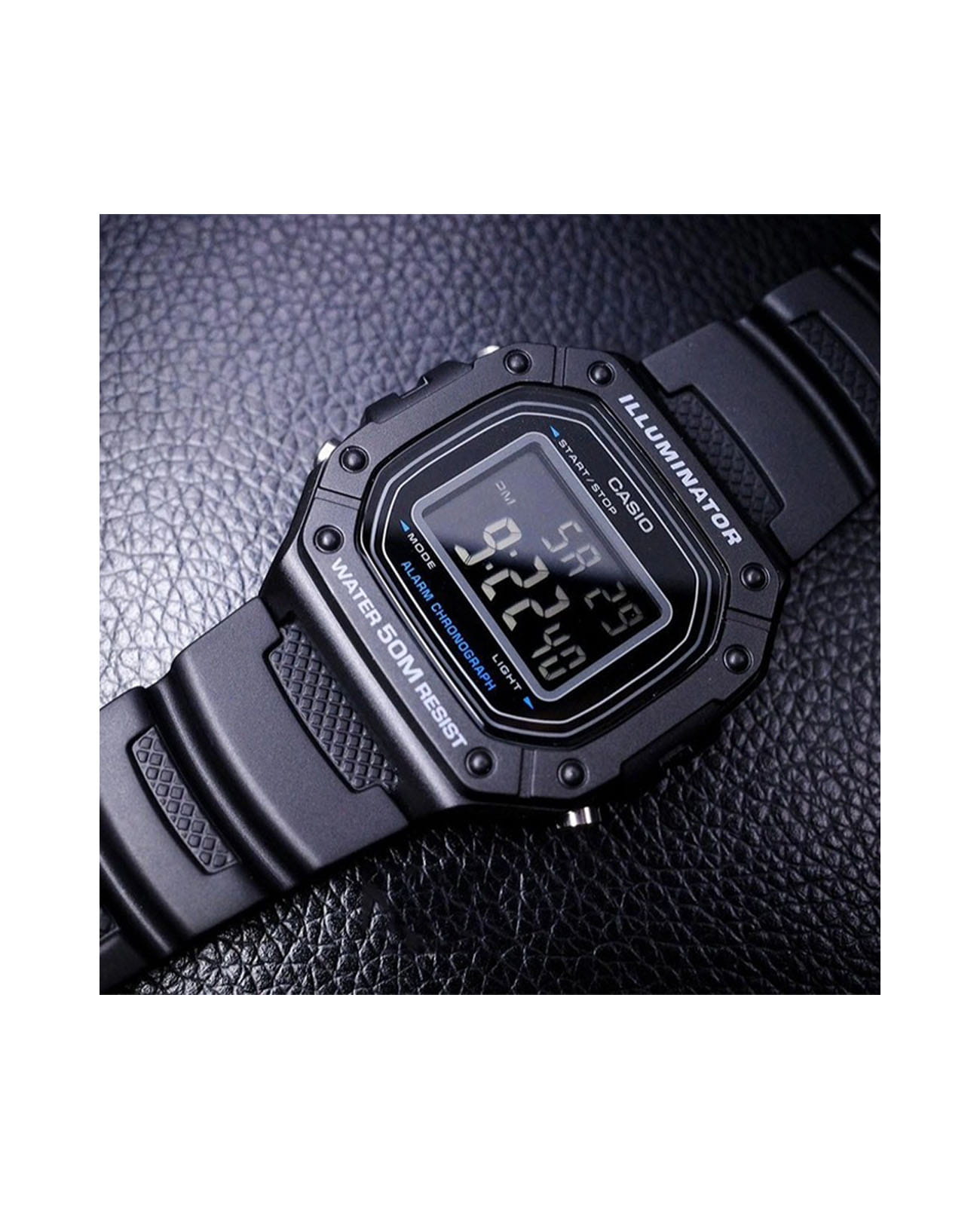 Casio Casio Collection W-218H-1B мужские часы  циферблат на запястье