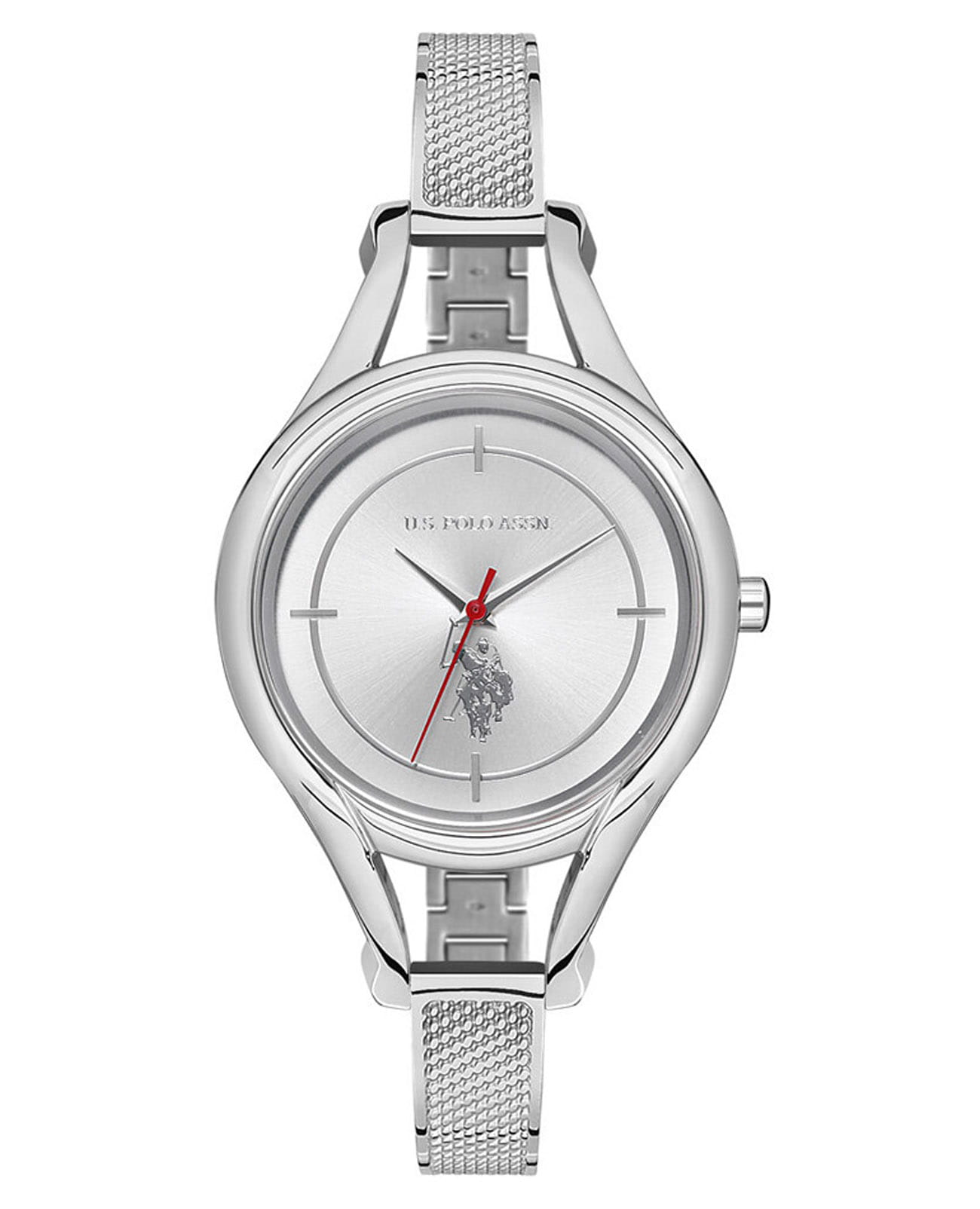 U.S. Polo Assn. U.S. Polo Assn. Stile USPA2026-01  USPA2026-01 кварцевые женские часы белый циферблат, браслет нержавеющая сталь — вид спереди