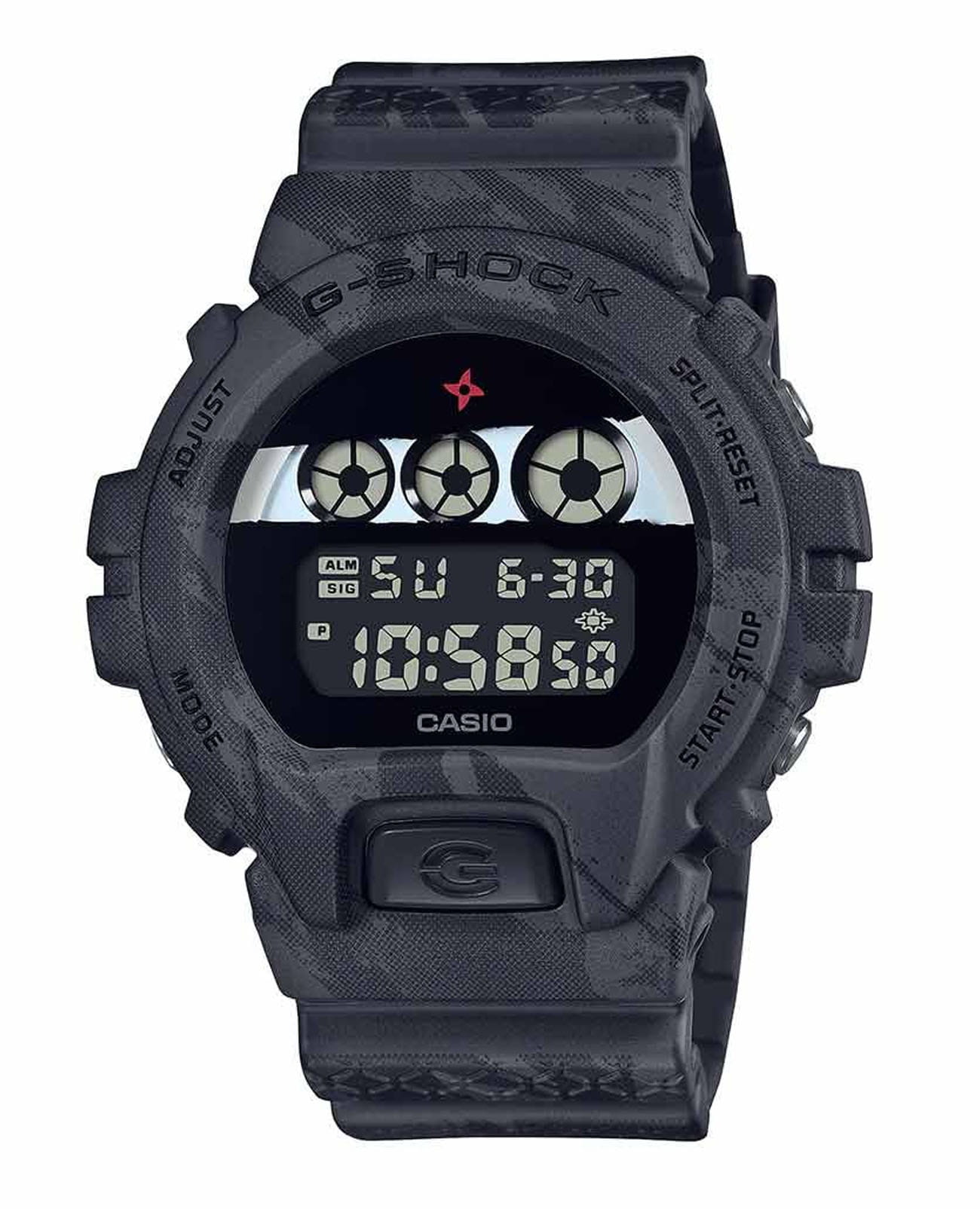 Casio Casio G-Shock DW-6900NNJ-1  DW-6900NNJ-1 электронные мужские часы черный циферблат, браслет пластик — вид спереди
