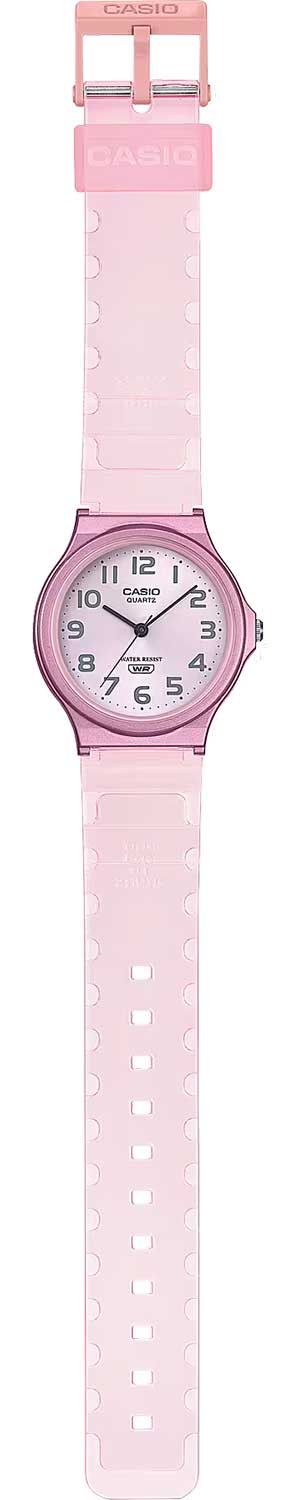 Casio Casio Collection MQ-24S-4BDF (MQ-24S-4B) кварцевые женские часы часы крупный план розовый циферблата